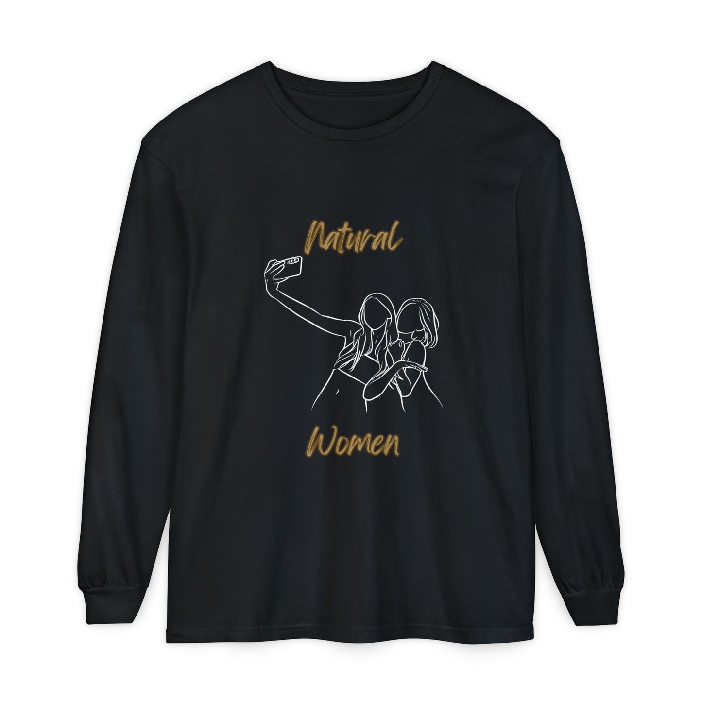 Natural Women Friends Selfie (WL) Long Sleeve T-Shirt