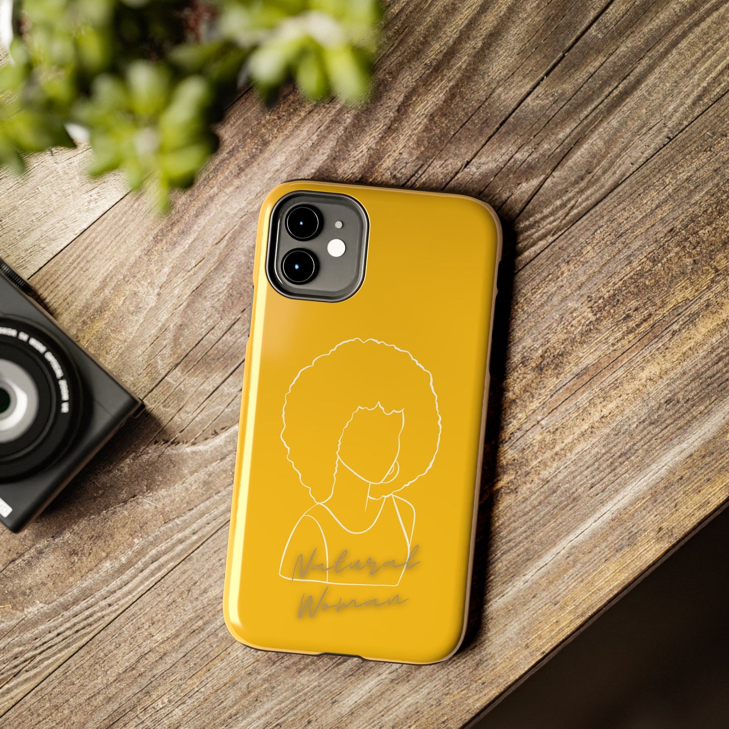 Natural Woman Afro (WL)Tough Phone Cases YELLOW