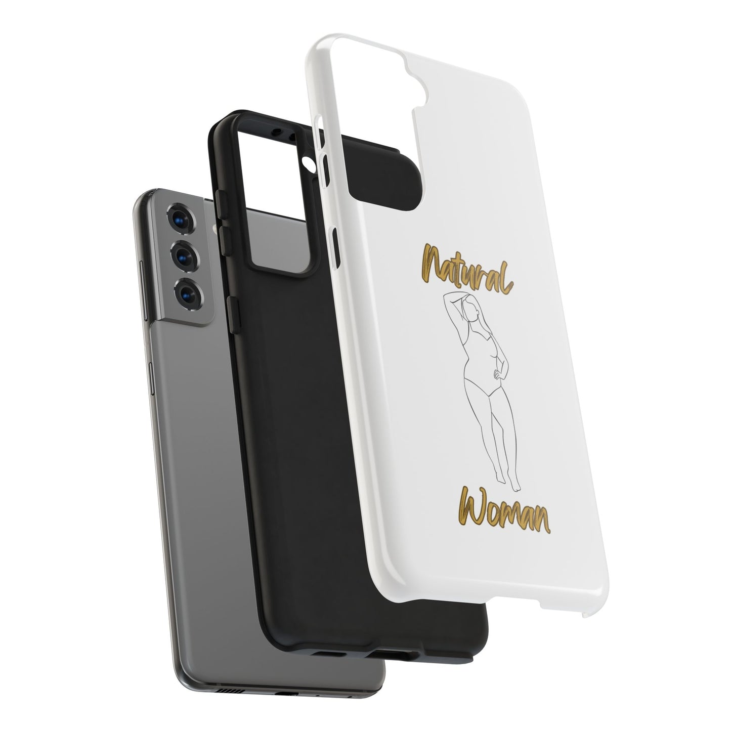 Natural Woman Looking Good (BL)Tough Phone Cases WHITE