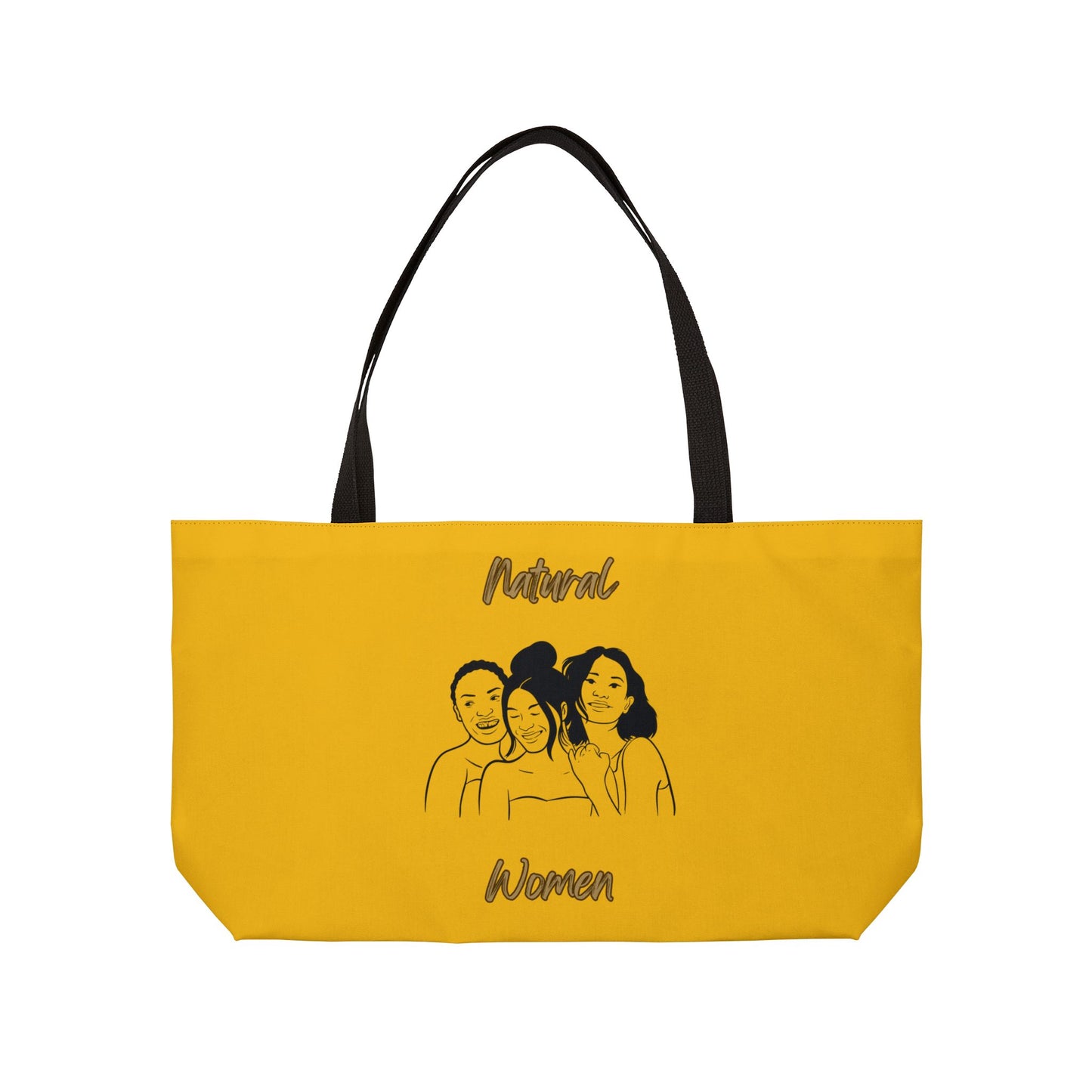 Natural Women Laughing Friends (BL) Weekender Tote Bag YELLOW