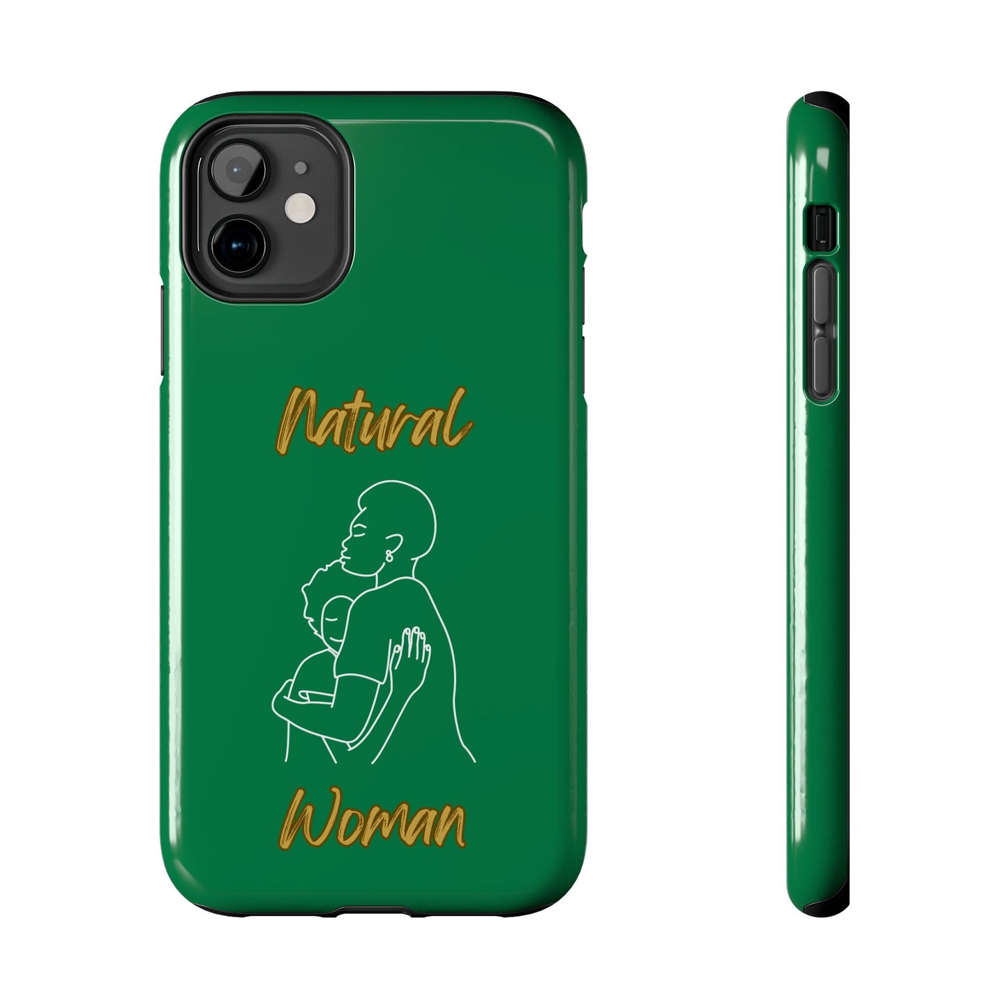 Natural Woman Safe With Momma (WL) Tough Phone Cases DARK GREEN