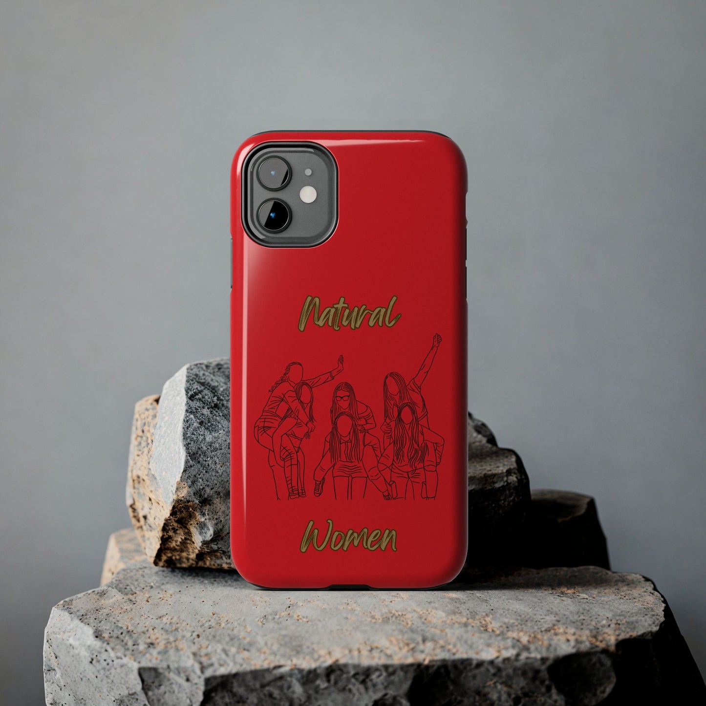 Natural Woman Piggy Back (BL)Tough Phone Cases RED