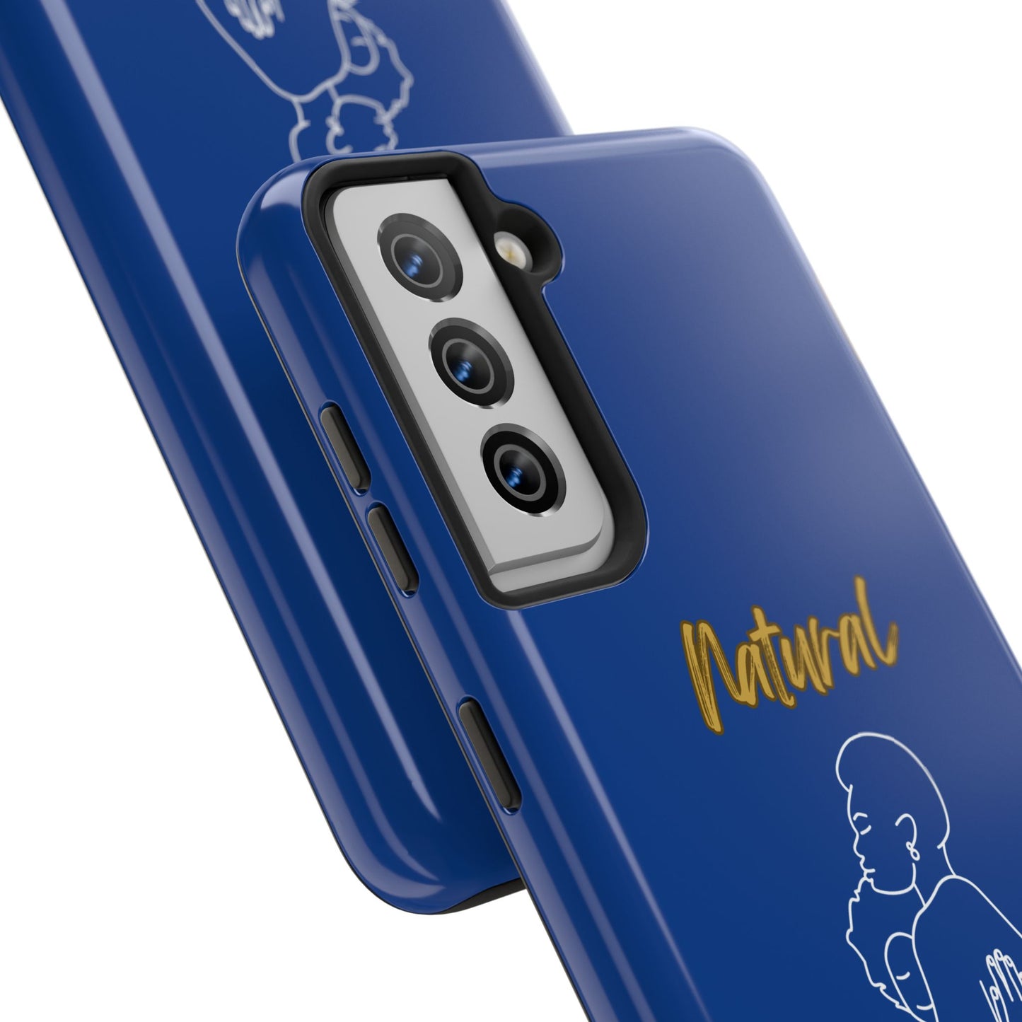 Natural Woman Safe With Momma (WL) Tough Phone Cases DARK BLUE