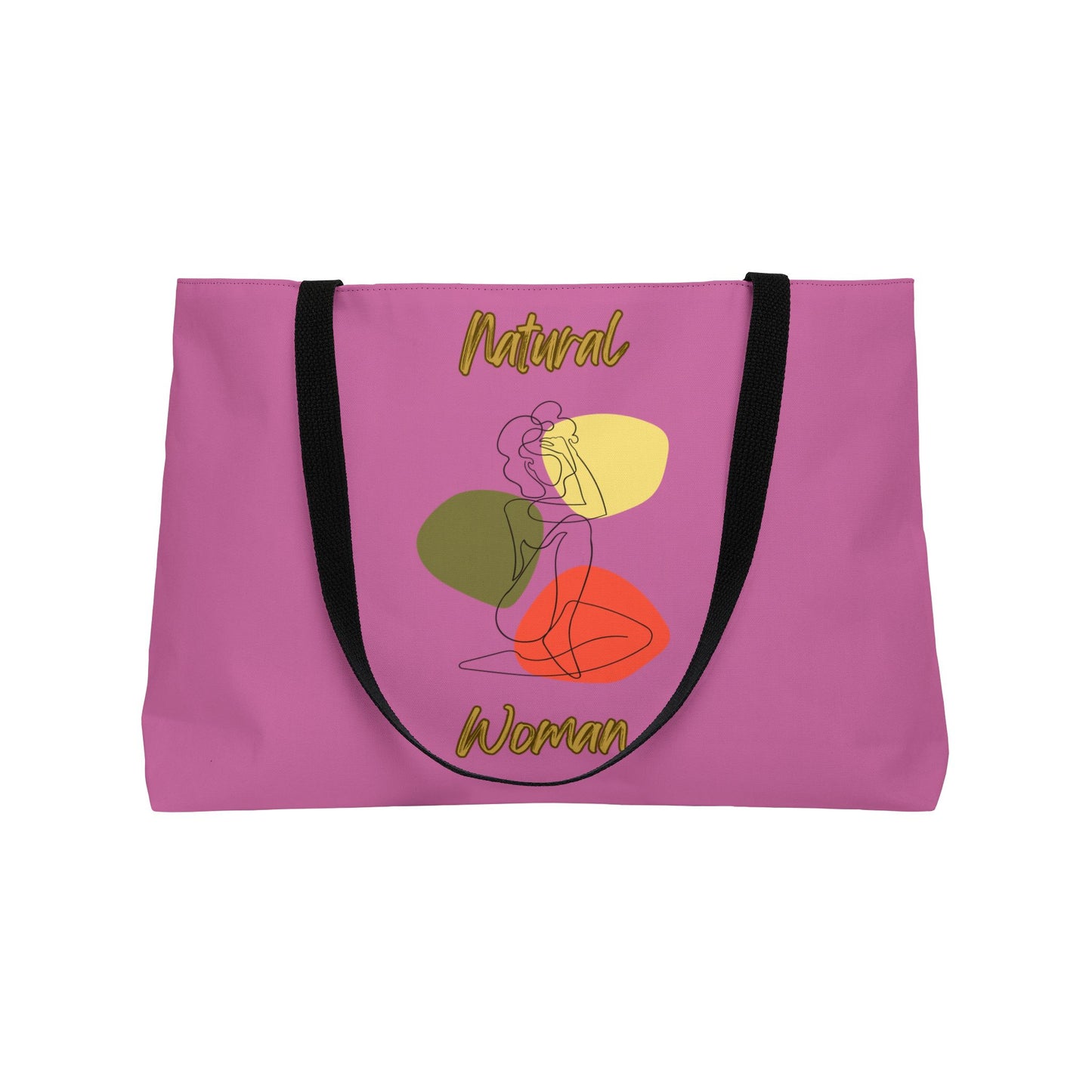 Natural Woman Colorful Pose (BL) Weekender Tote Bag LIGHT PINK