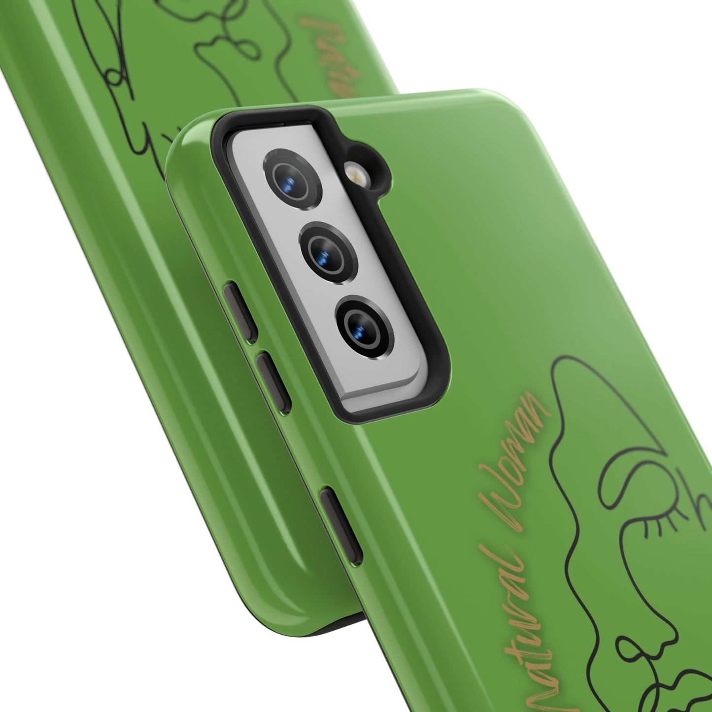 Natural Woman Half Face (BL)Tough Phone Case GREEN