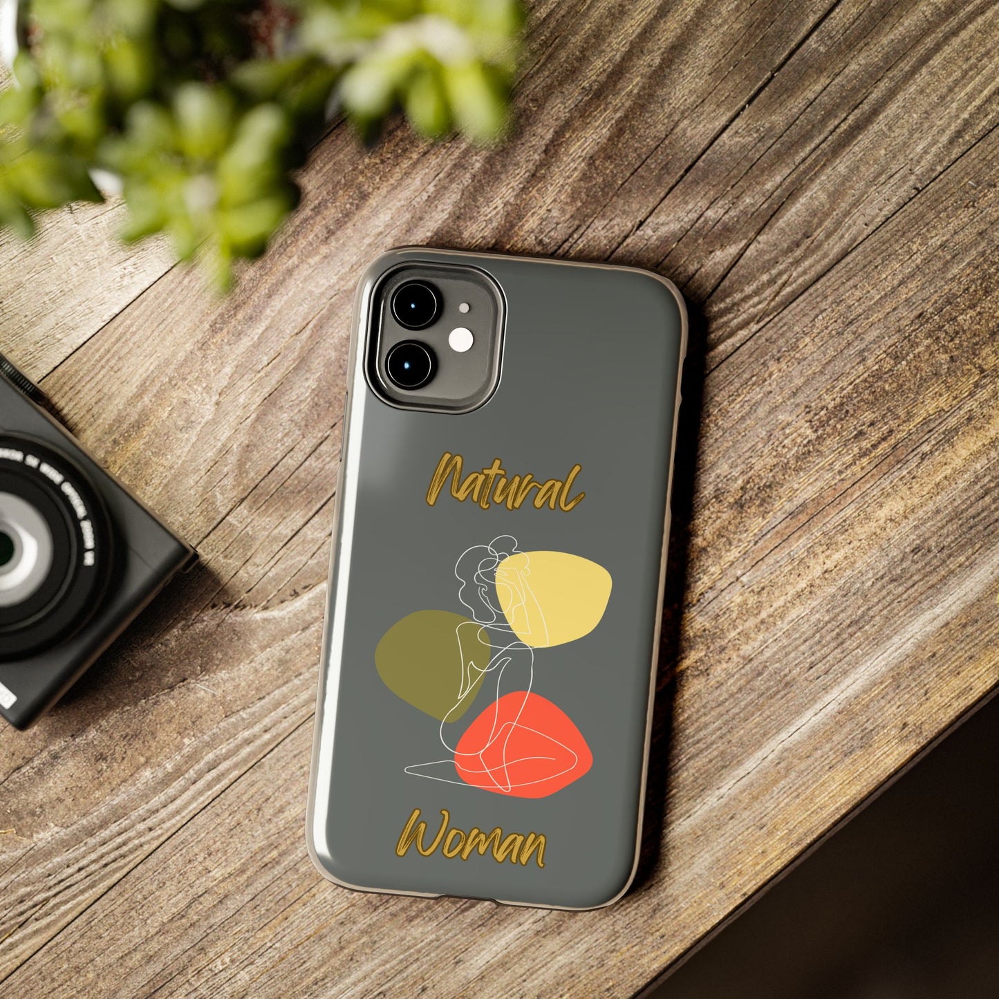 Natural Woman Colorful Pose (WL)Tough Phone Cases DARK GREY