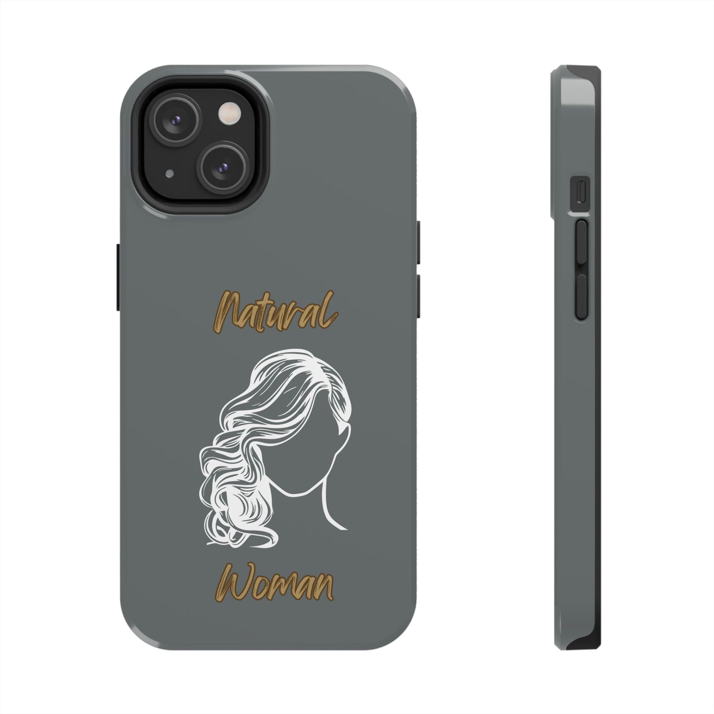 Natural Woman Long Curl (WL)Tough Phone Cases DARK GREY