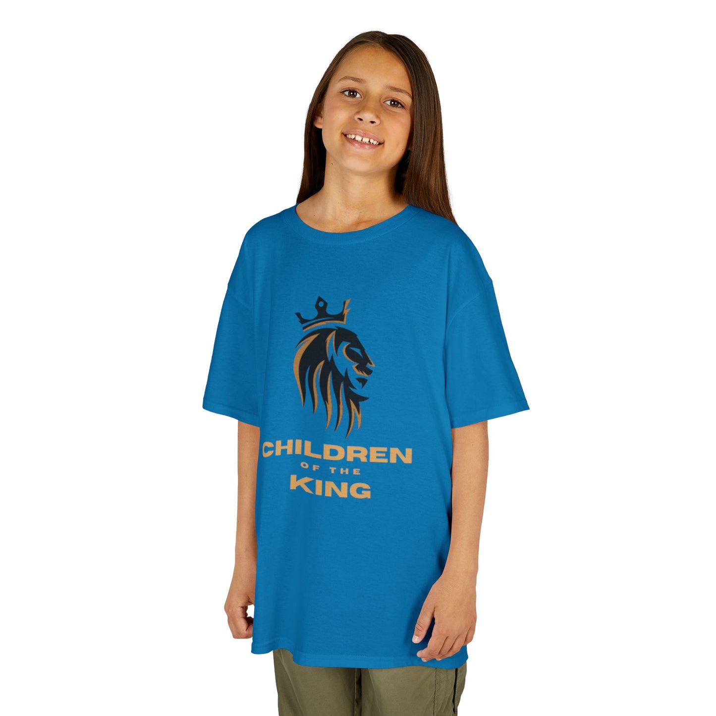 Children of the King Inspirational Kids Cotton T-Shirt (BL)