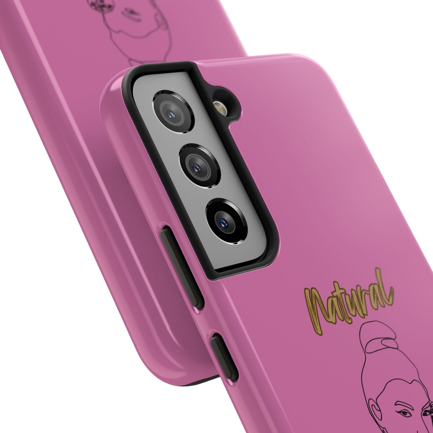 Natural Woman Sassy Bun (BL) Tough Phone Cases LIGHT PINK