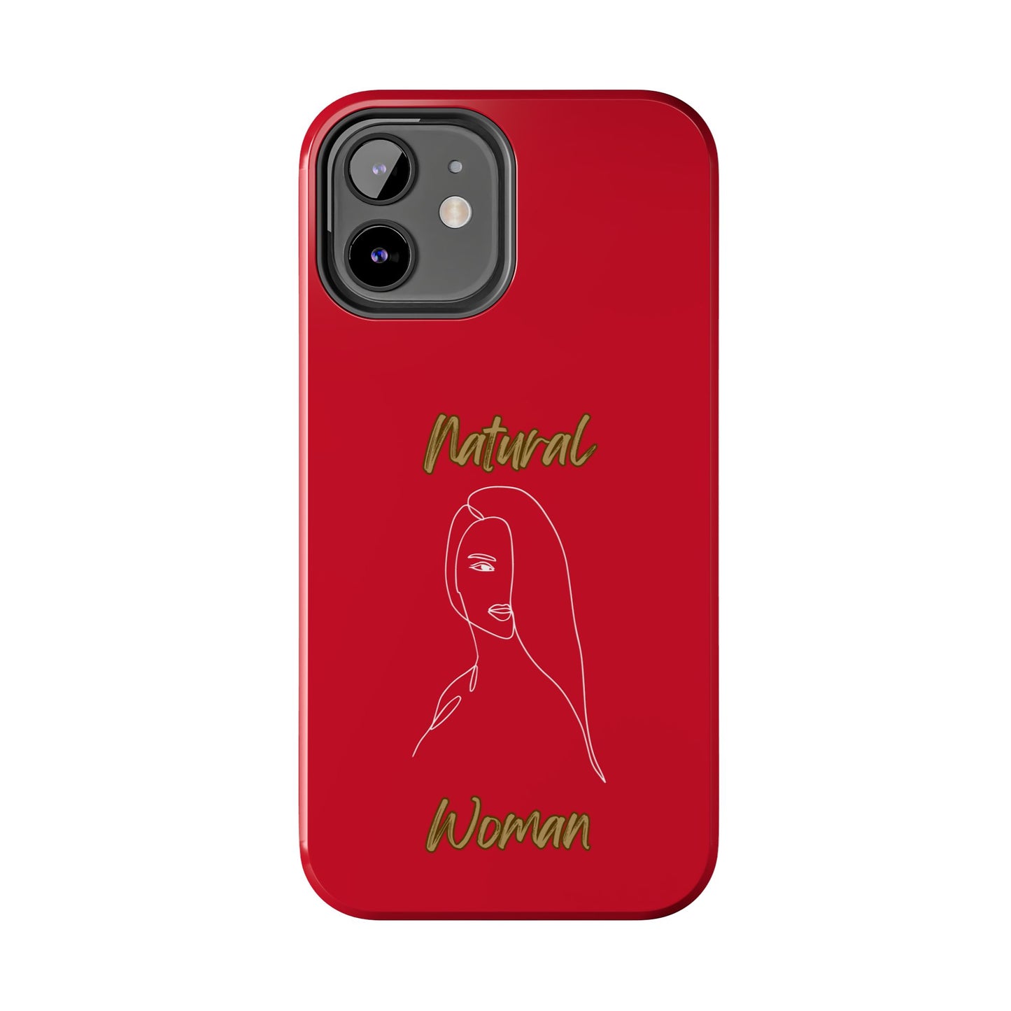Natural Woman Covered Eye (WL)Tough Phone Cases DARK RED