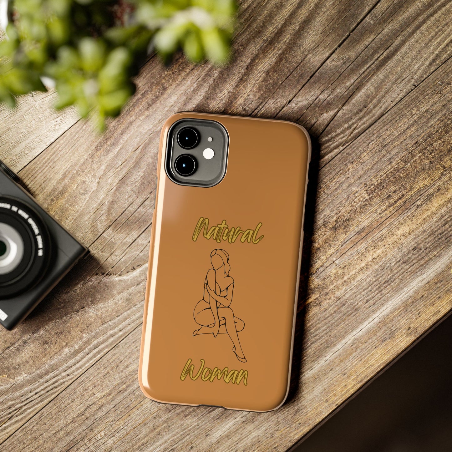 Natural Woman Shoulder Action (BL)Tough Phone Cases LIGHT BROWN