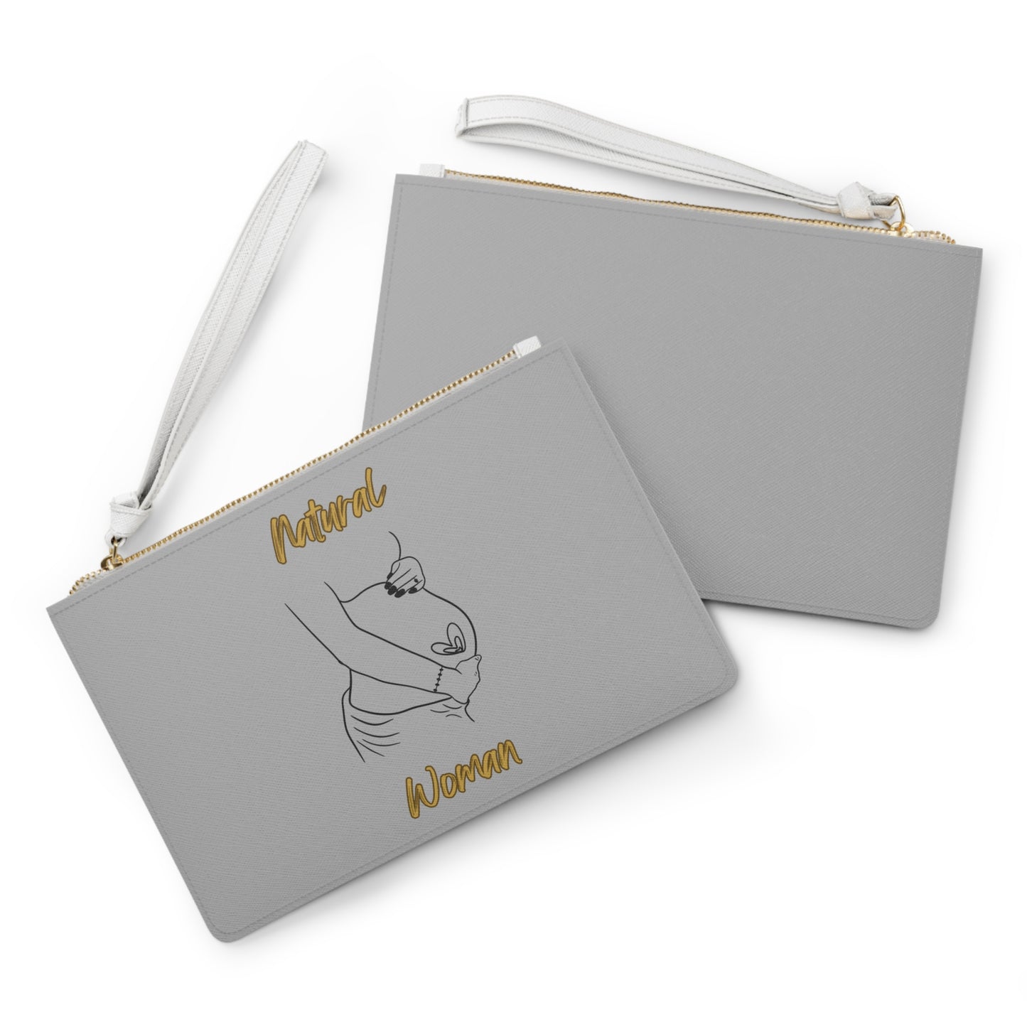 Natural Woman Loved In & Out (BL) Clutch Bag LIGHT GREY