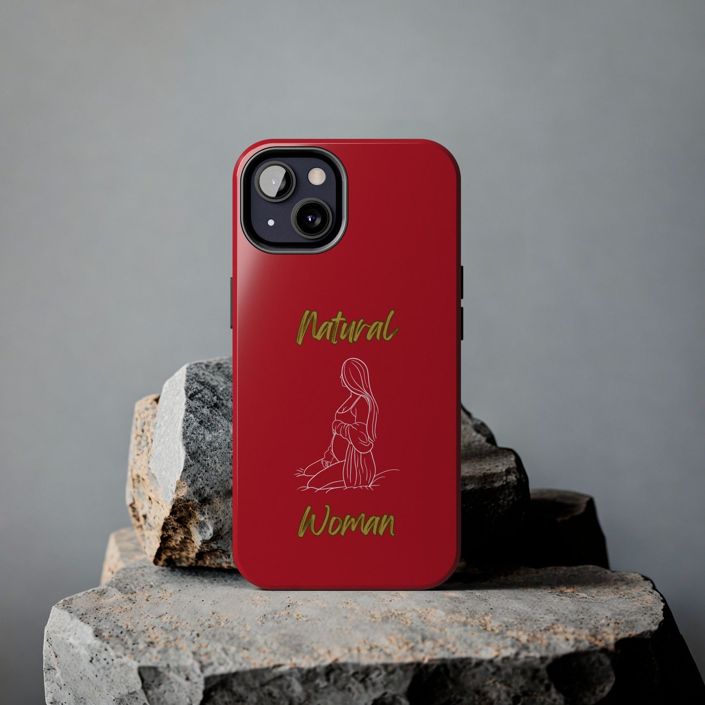 Natural Woman Expecting (WL)Tough Phone Cases DARK RED