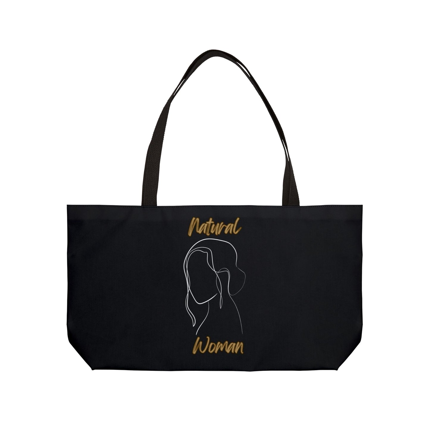 Natural Woman Hanging Hair (WL) Weekender Tote Bag BLACK