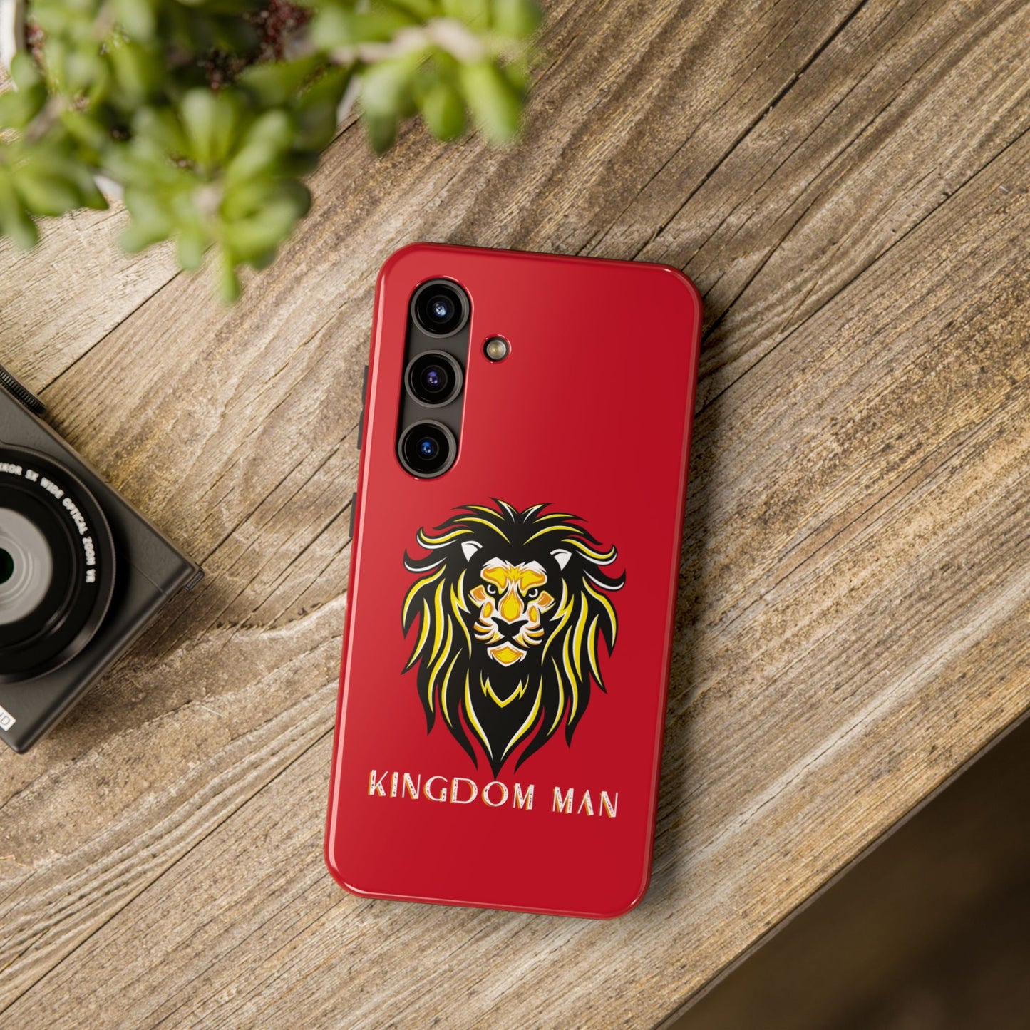 Kingdom Man (White-Gold Label) Tough Phone Case DARK RED