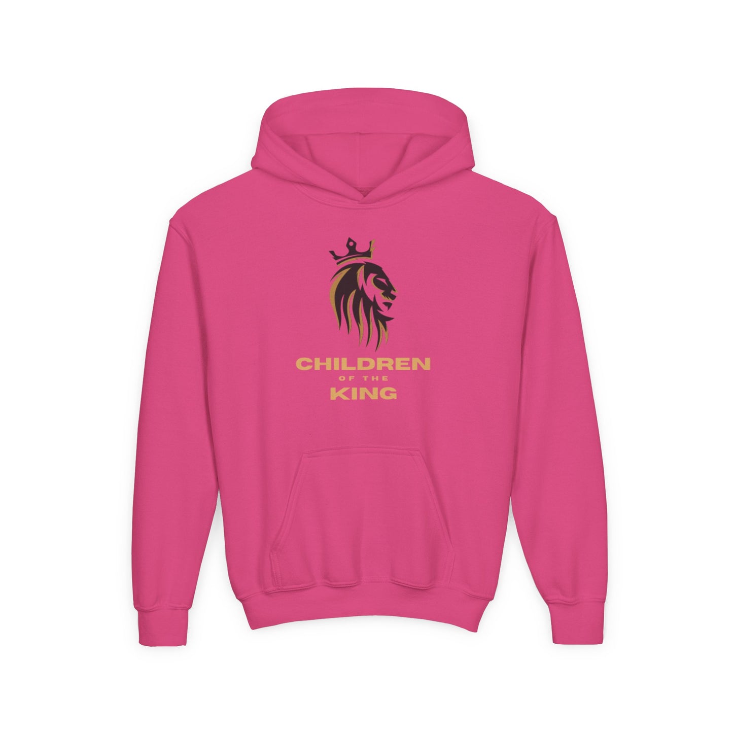 "Children of the King" Hoodie - BLACK Lion Design with Isaiah 54:13