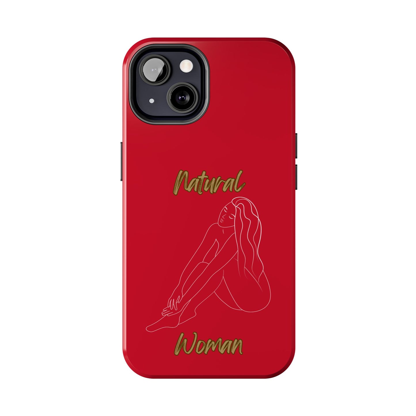 Natural Woman Beauty (WL) Tough Phone Cases DARK RED