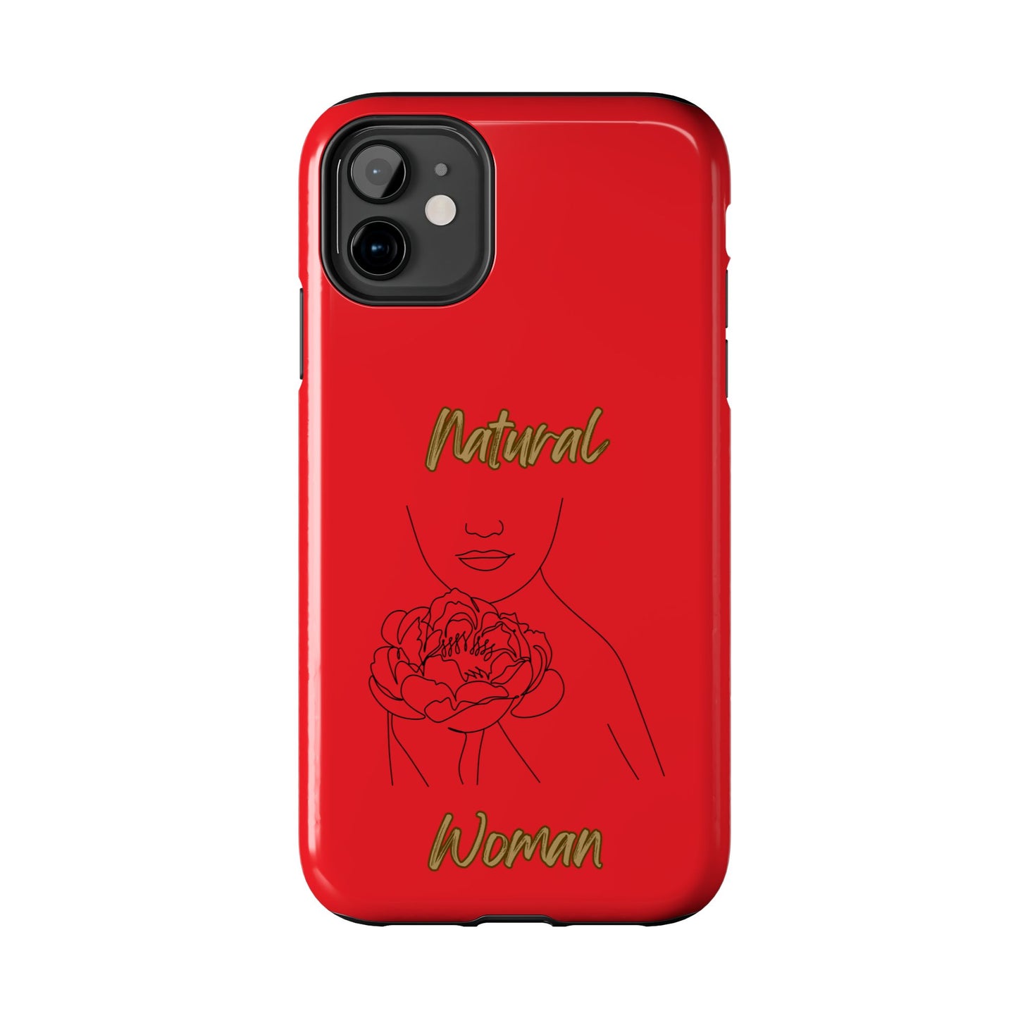 Natural Woman Kissed Flower (BL)Tough Phone Cases RED