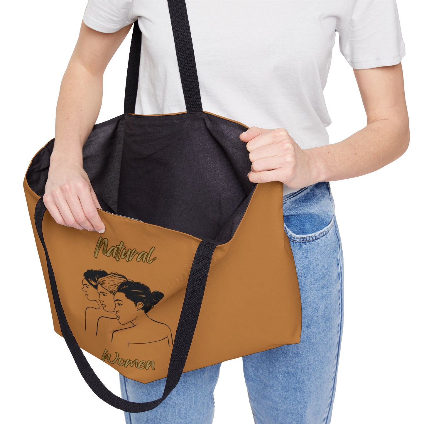 Natural Women United Friends (BL) Weekender Tote Bag LIGHT BROWN