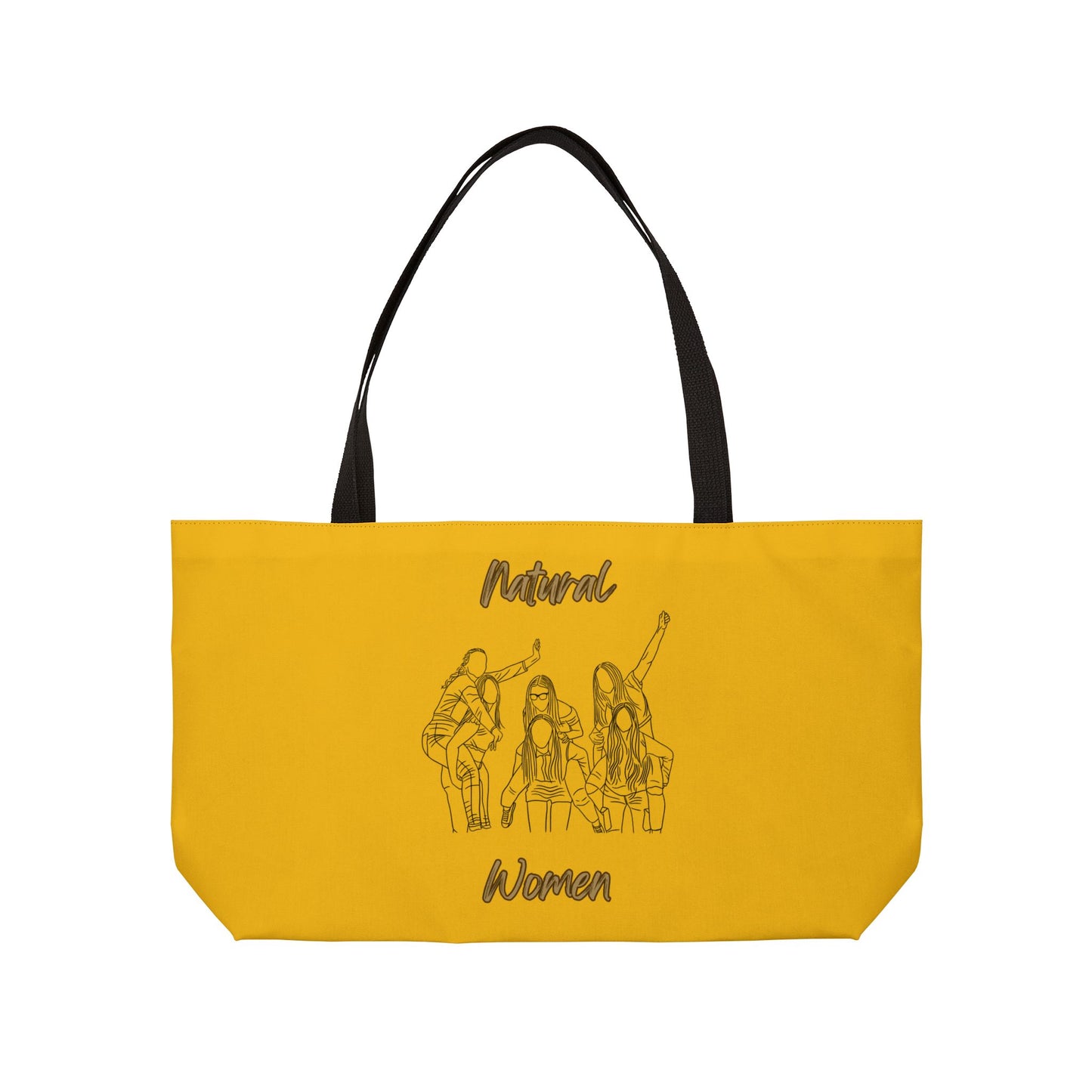 Natural Women Piggy Back (BL) Weekender Tote Bag YELLOW