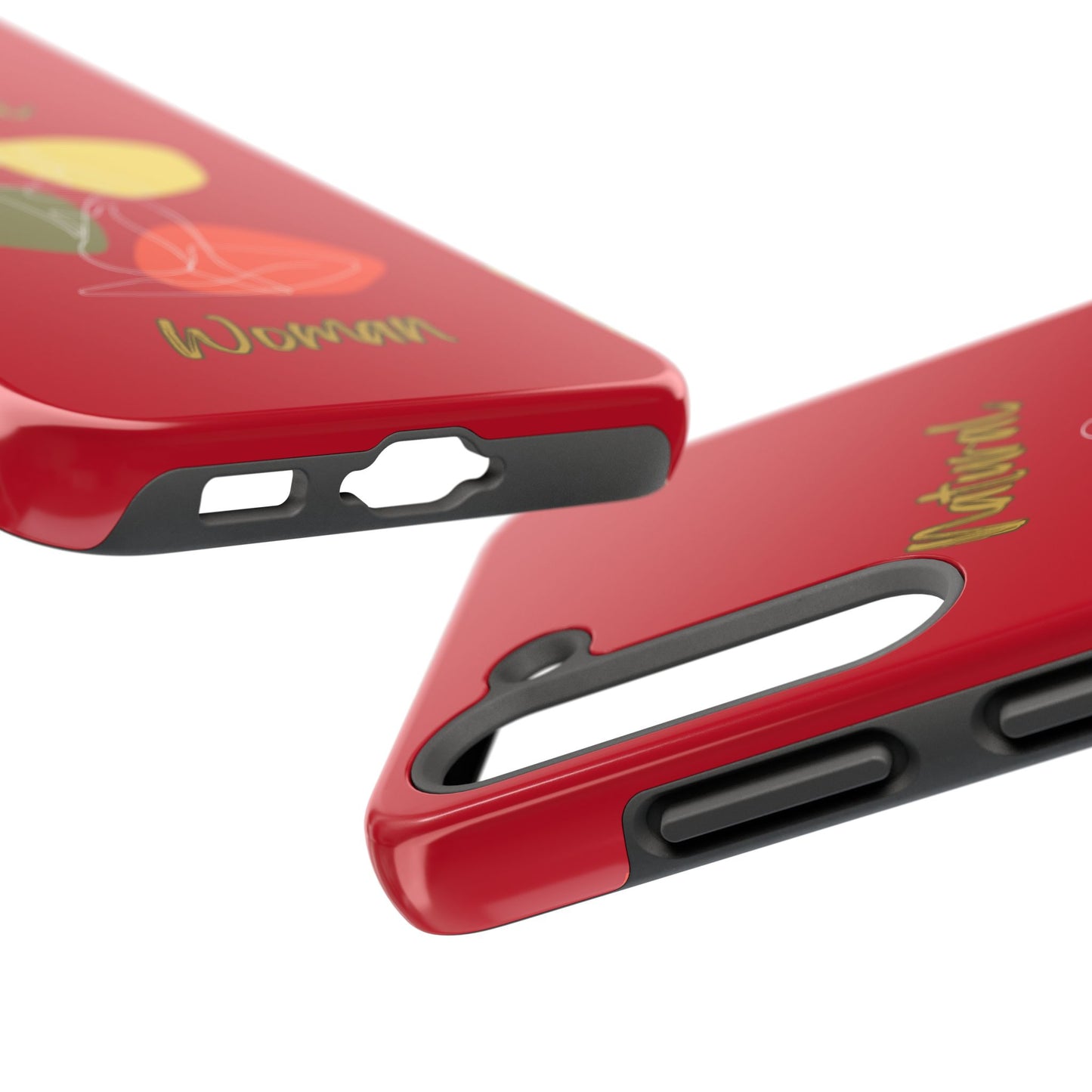 Natural Woman Colorful Pose (WL)Tough Phone Cases DARK RED