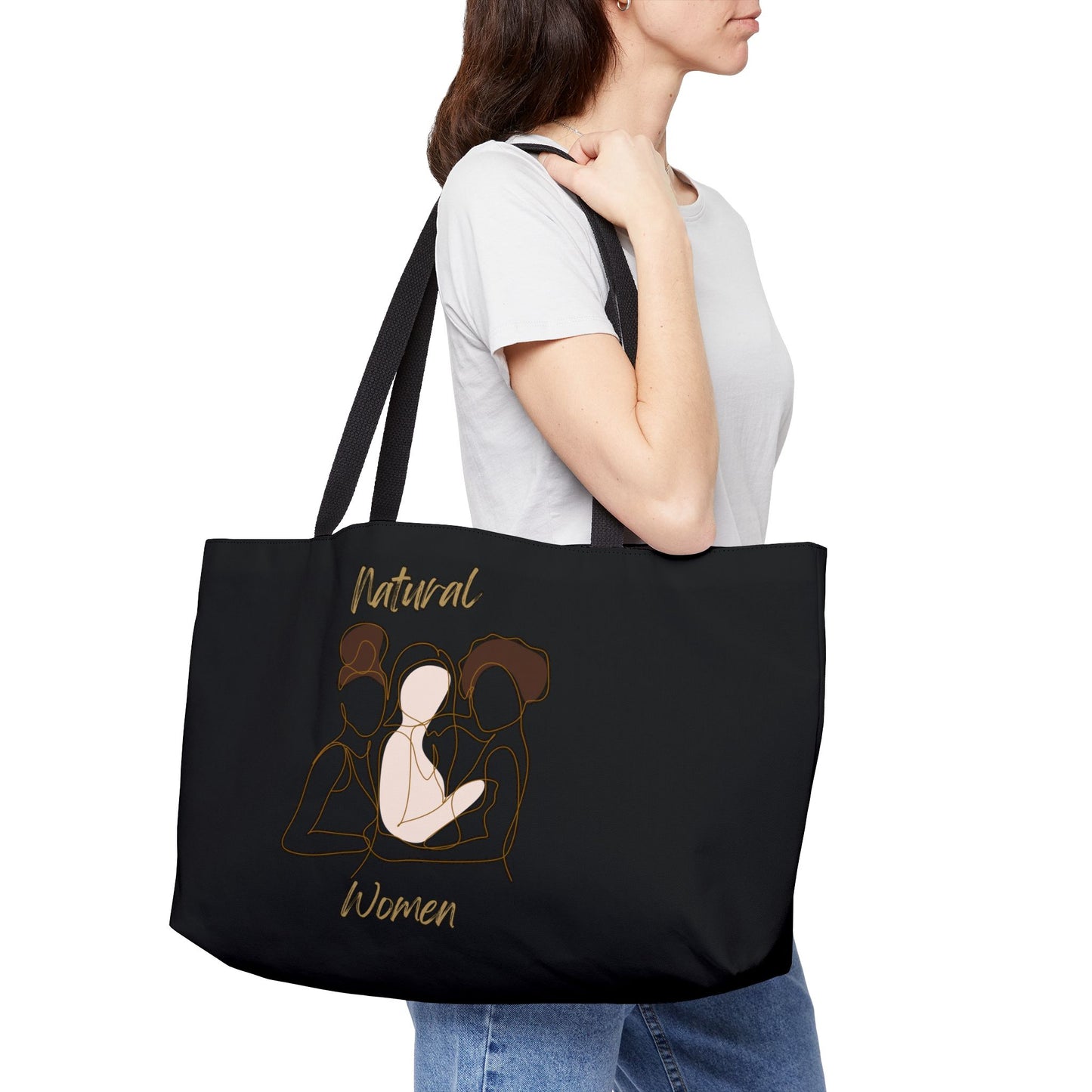 Natural Women Friends (BL) Weekender Tote Bag BLACK