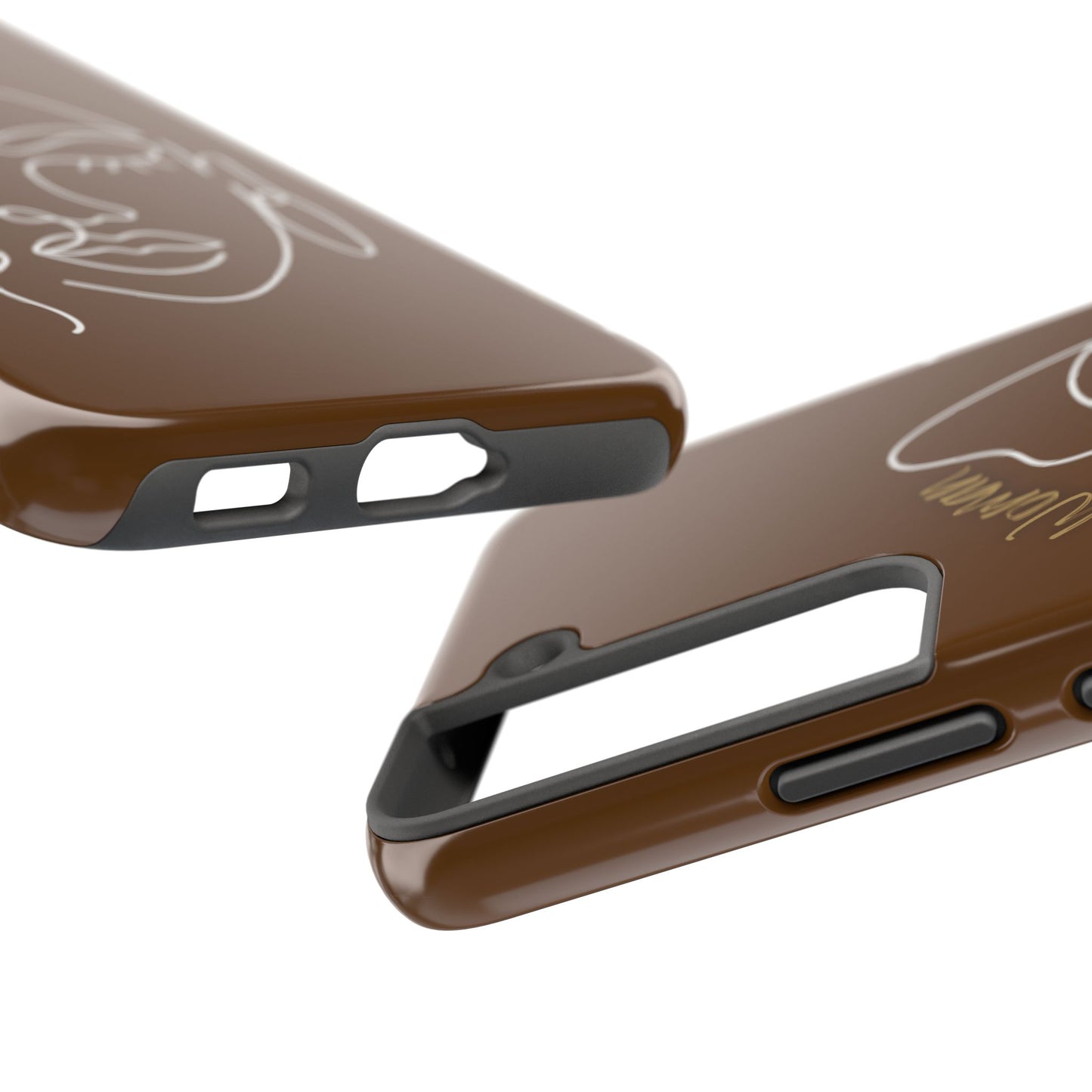 Natural Woman Half Face (WL)Tough Phone Case BROWN