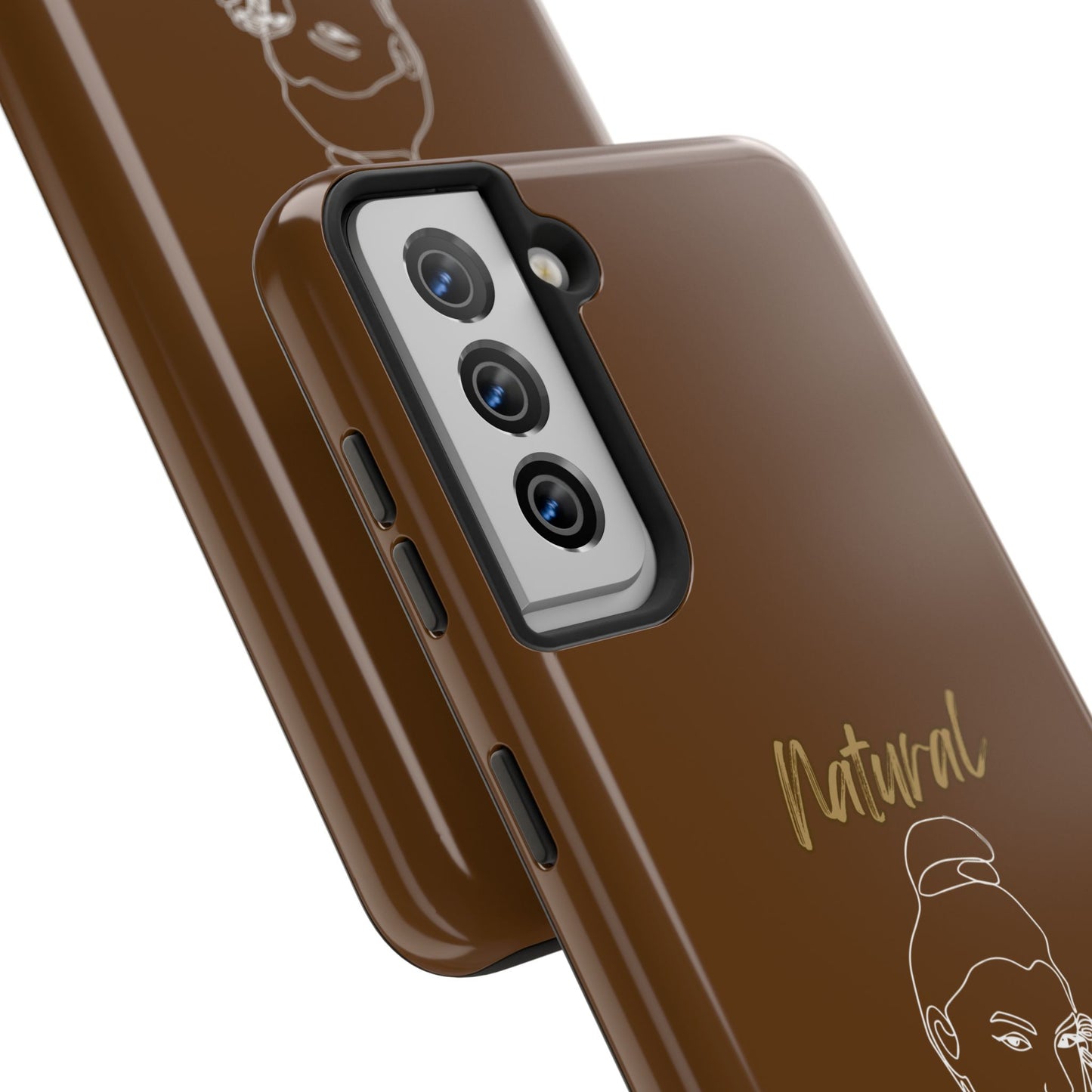 Natural Woman Sassy Bun (WL) Tough Phone Cases BROWN