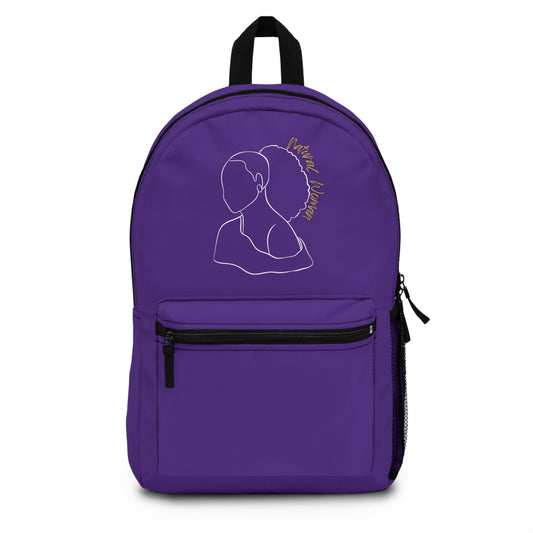Natural Woman Behind Head Puff (WL) Backpack PURPLE
