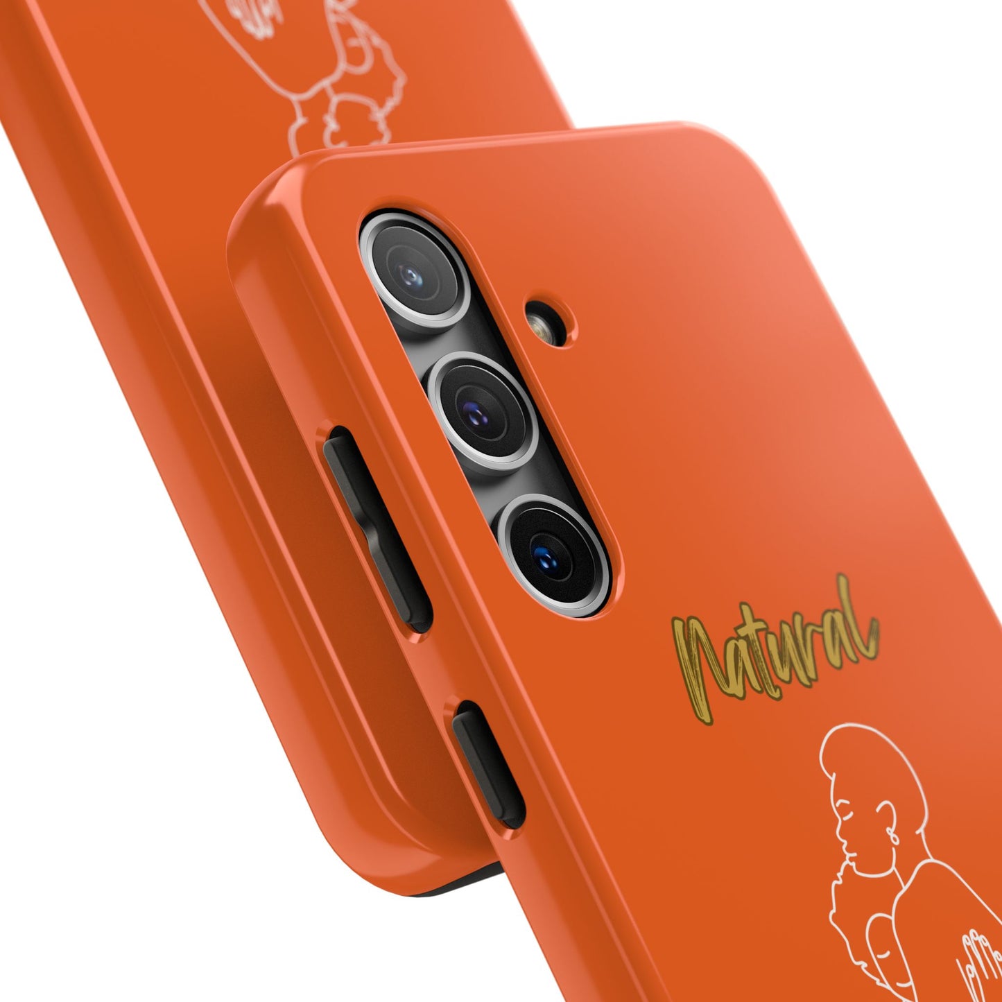 Natural Woman Safe With Momma (WL) Tough Phone Cases ORANGE