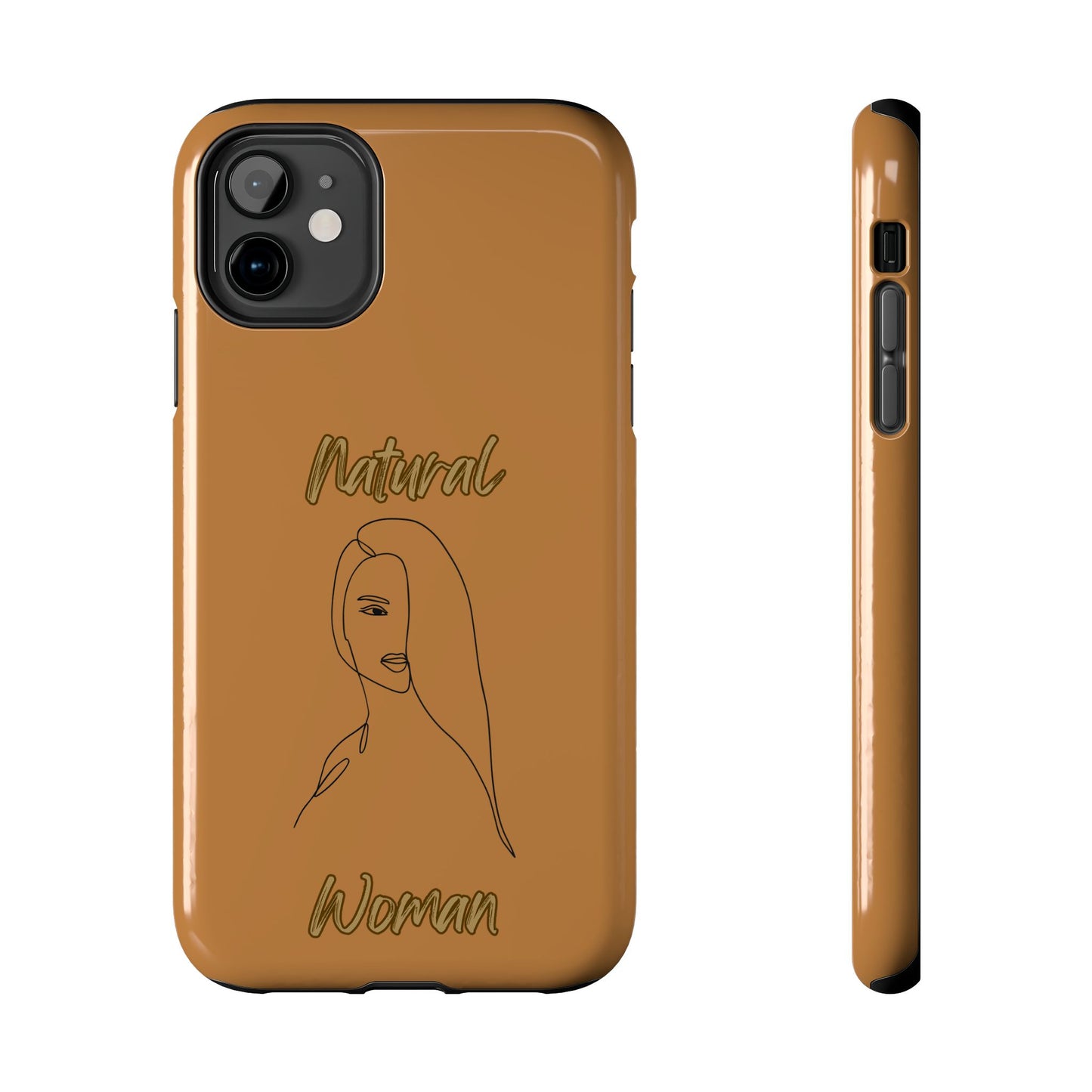 Natural Woman Covered Eye (BL)Tough Phone Cases LIGHT BROWN