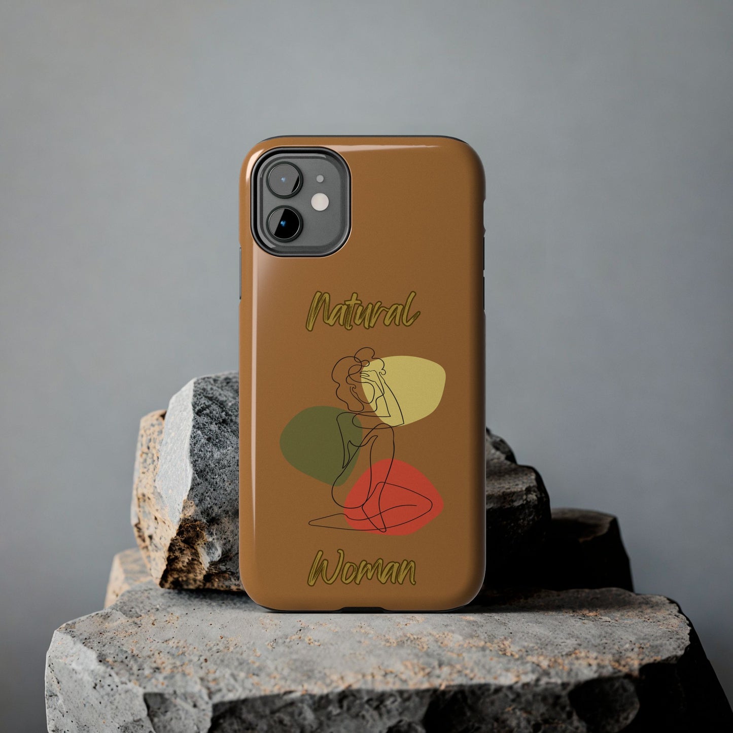 Natural Woman Colorful Pose (BL)Tough Phone Cases LIGHT BROWN