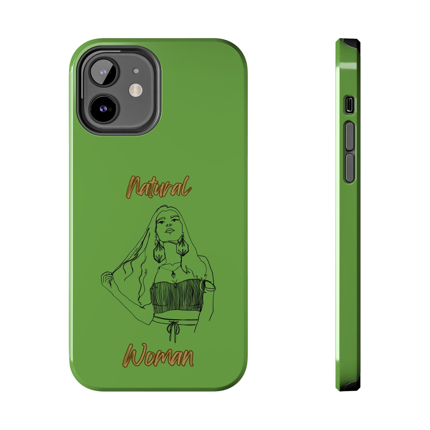 Natural Woman Thinking (BL)Tough Phone Cases GREEN