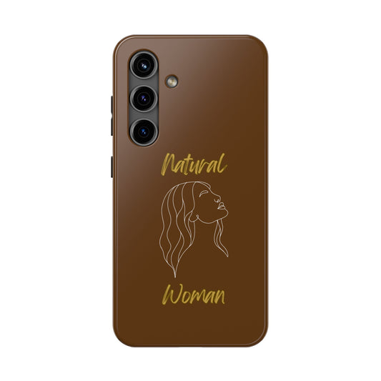 Natural Woman Breeze On Face (WL)Tough Phone Cases BROWN