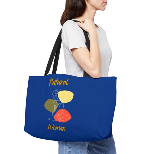 Natural Woman Colorful Pose (WL) Weekender Tote Bag DARK BLUE