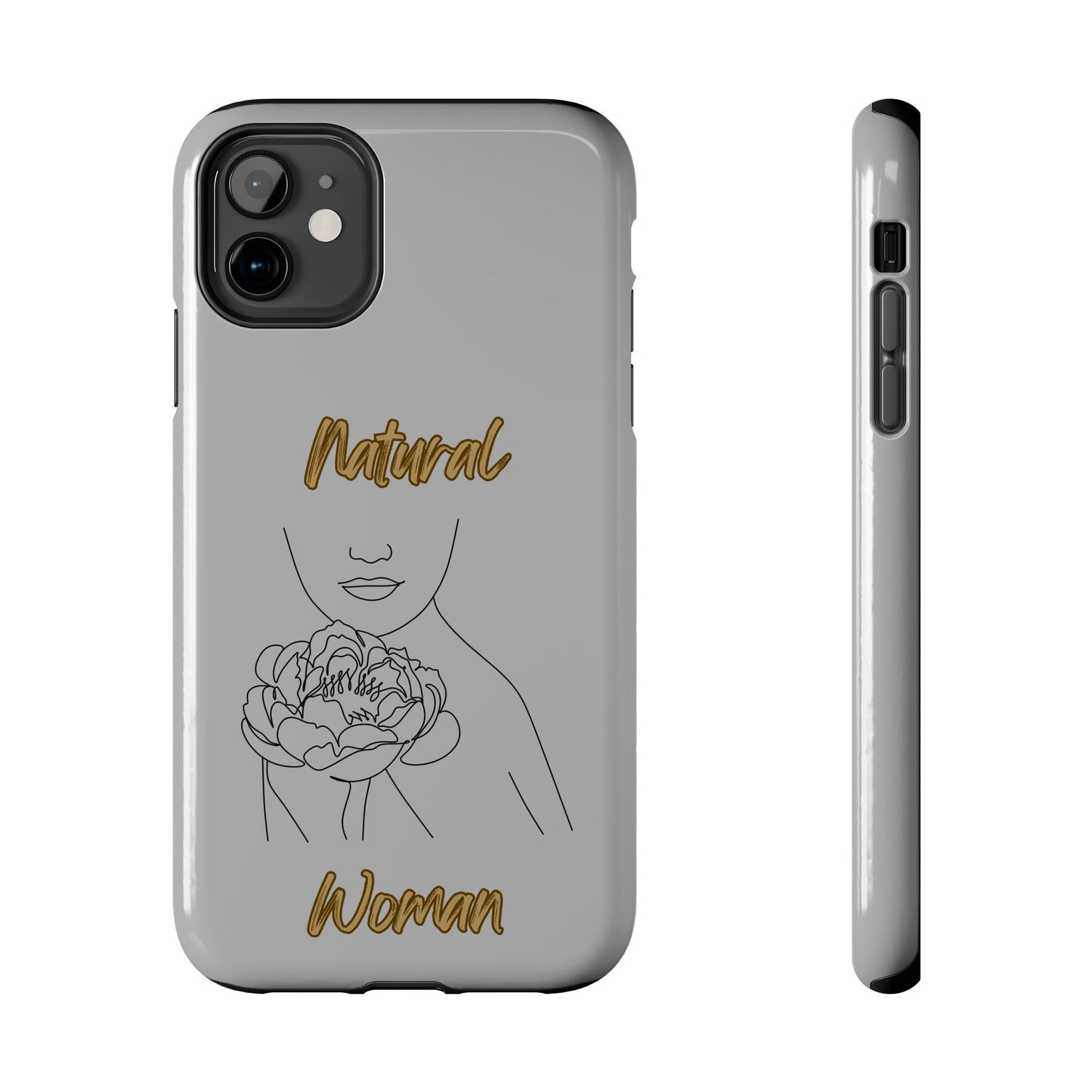 Natural Woman Kissed Flower (BL)Tough Phone Cases LIGHT GREY