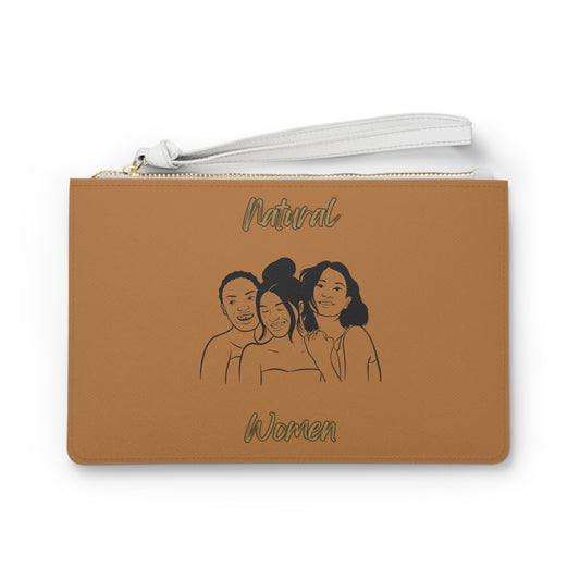 Natural Women Laughing Friends (BL) Clutch Bag LIGHT BROWN