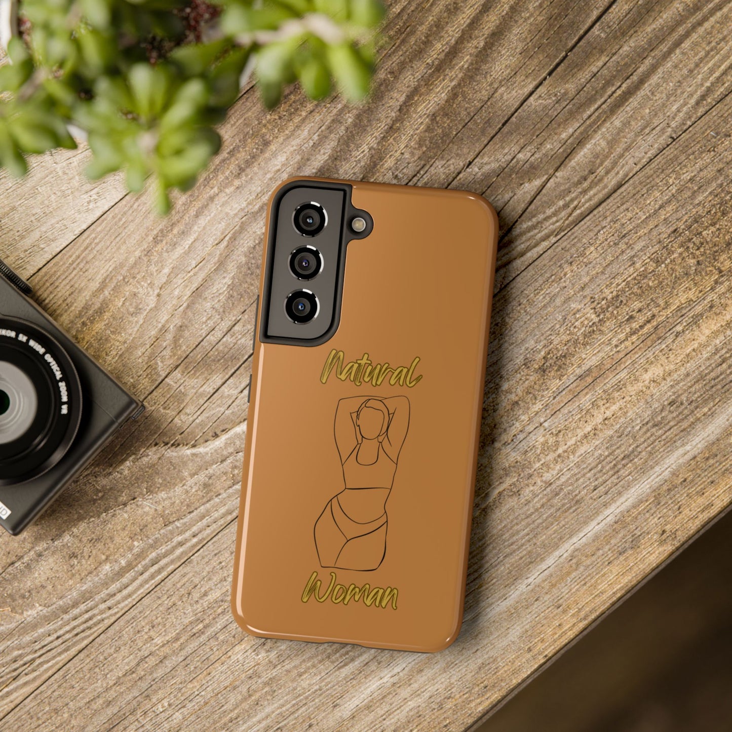 Natural Woman I Love Me (BL)Tough Phone Cases LIGHT BROWN