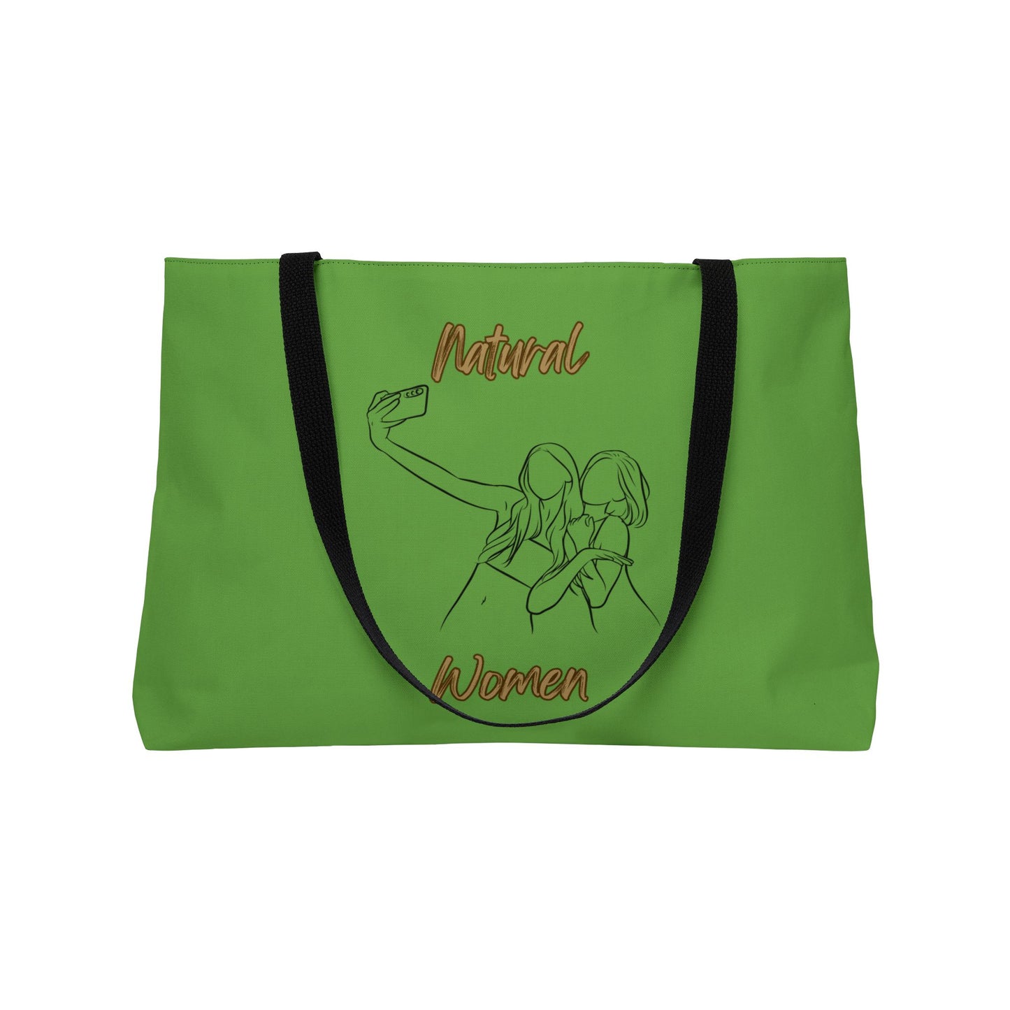 Natural Women Friends Selfie (BL) Weekender Tote Bag GREEN
