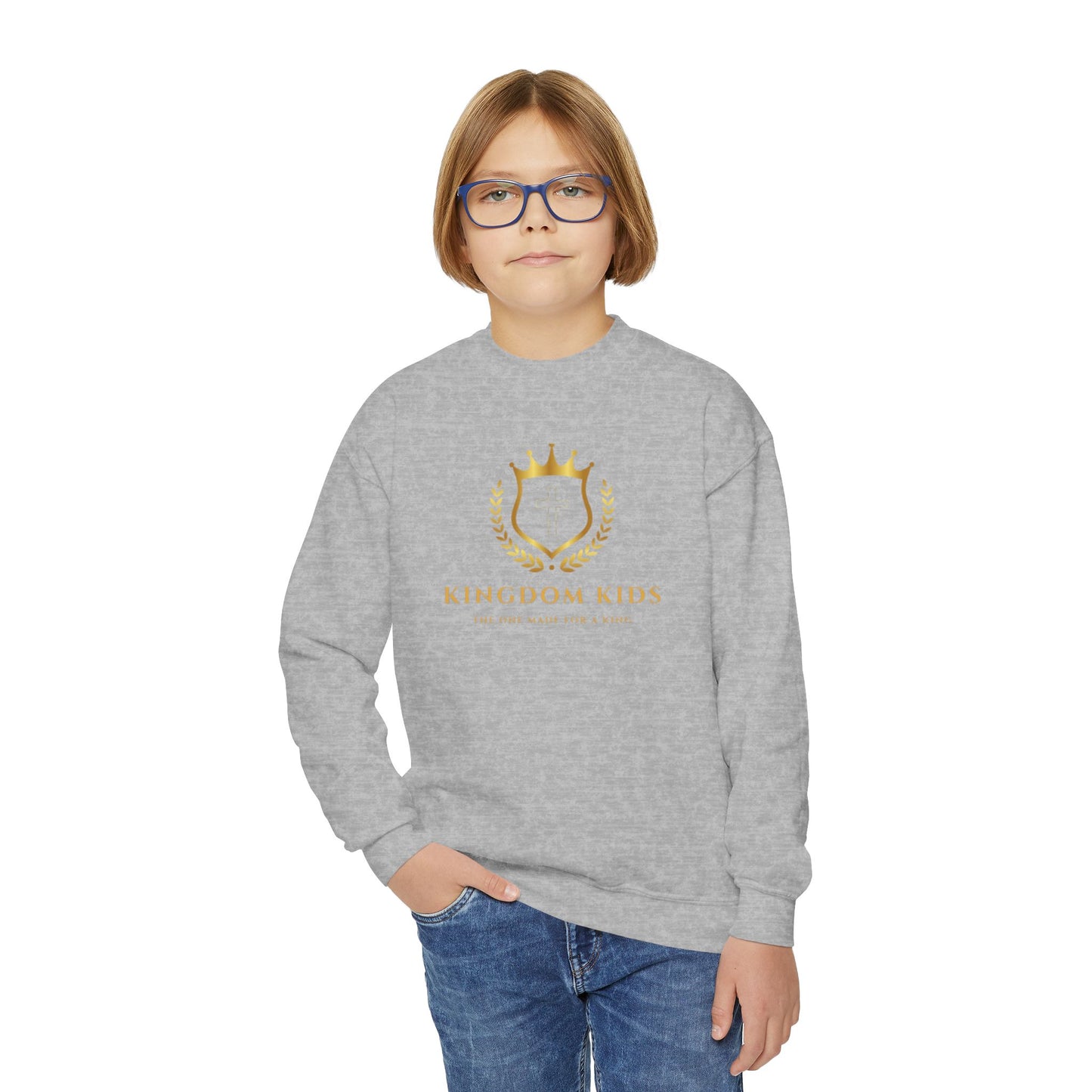 Kingdom Kids Youth Crewneck Sweatshirt - Faith-Inspired, Ephesians 6:1