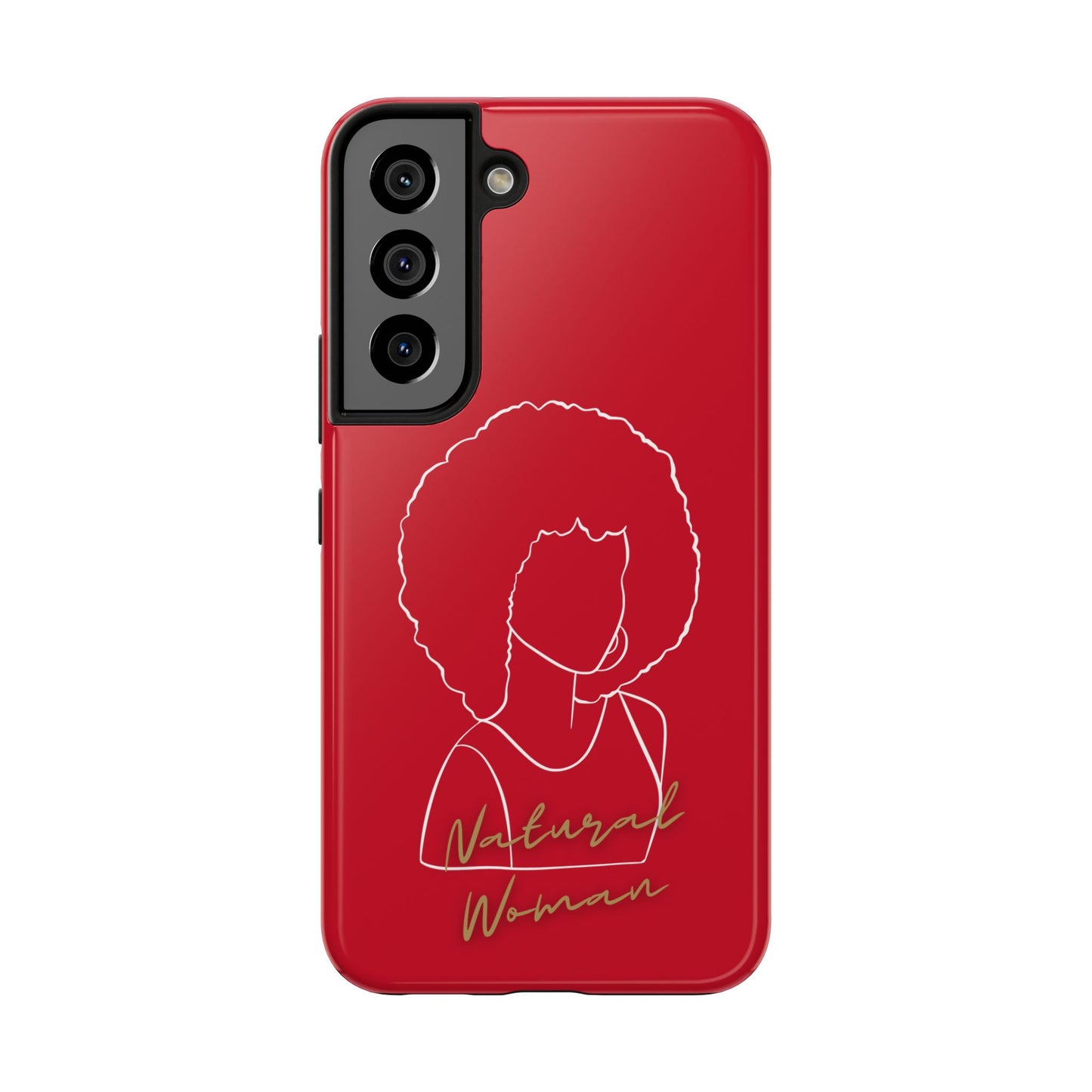 Natural Woman Afro (WL) Tough Phone Case DARK RED