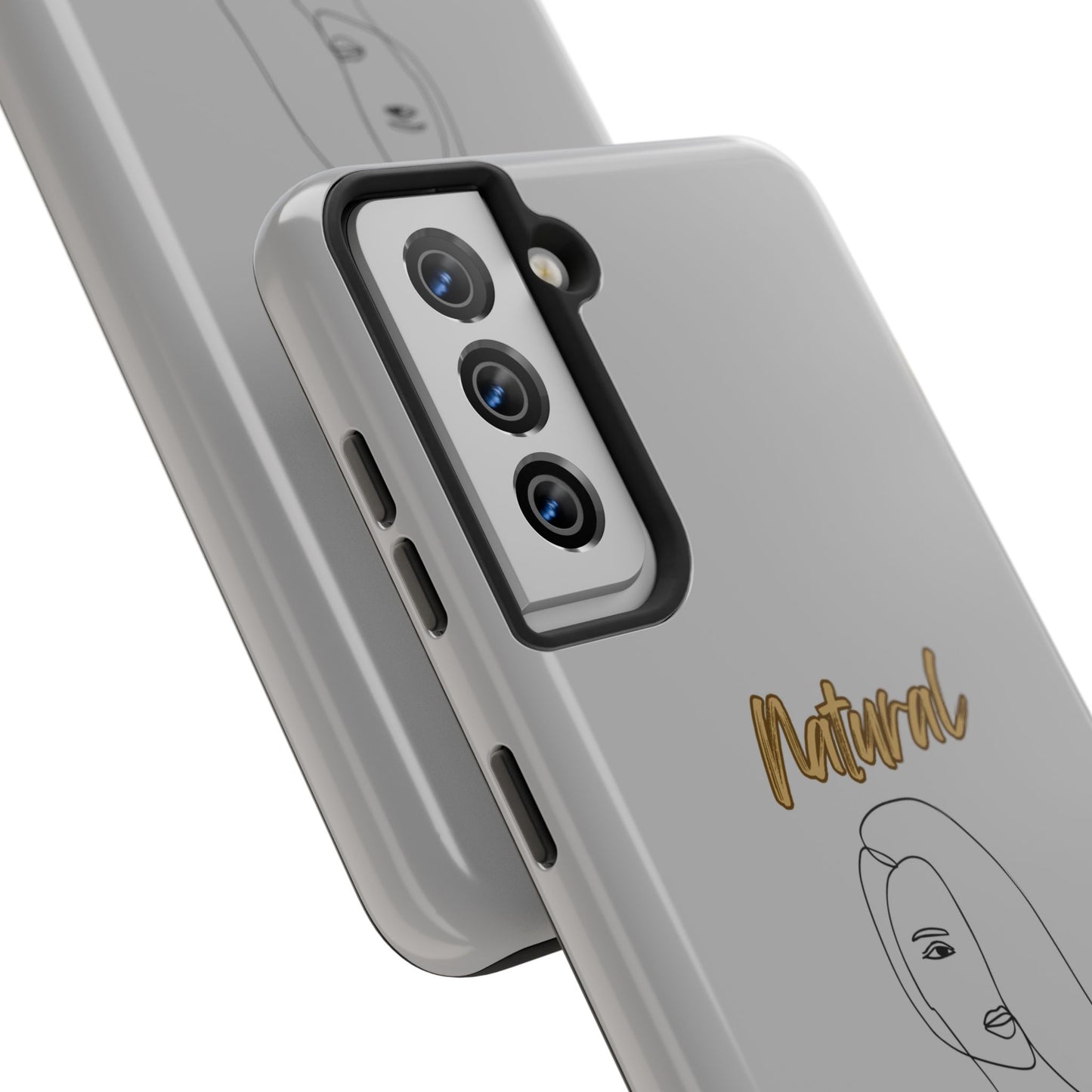 Natural Woman Covered Eye (BL)Tough Phone Cases LIGHT GREY