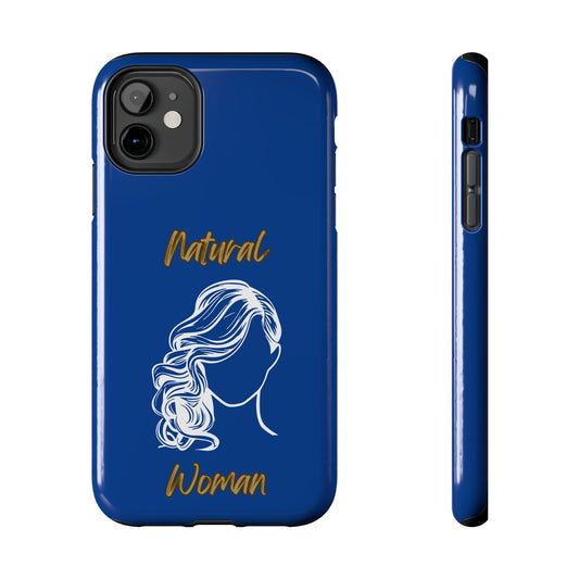 Natural Woman Long Curl (WL)Tough Phone Cases DARK BLUE