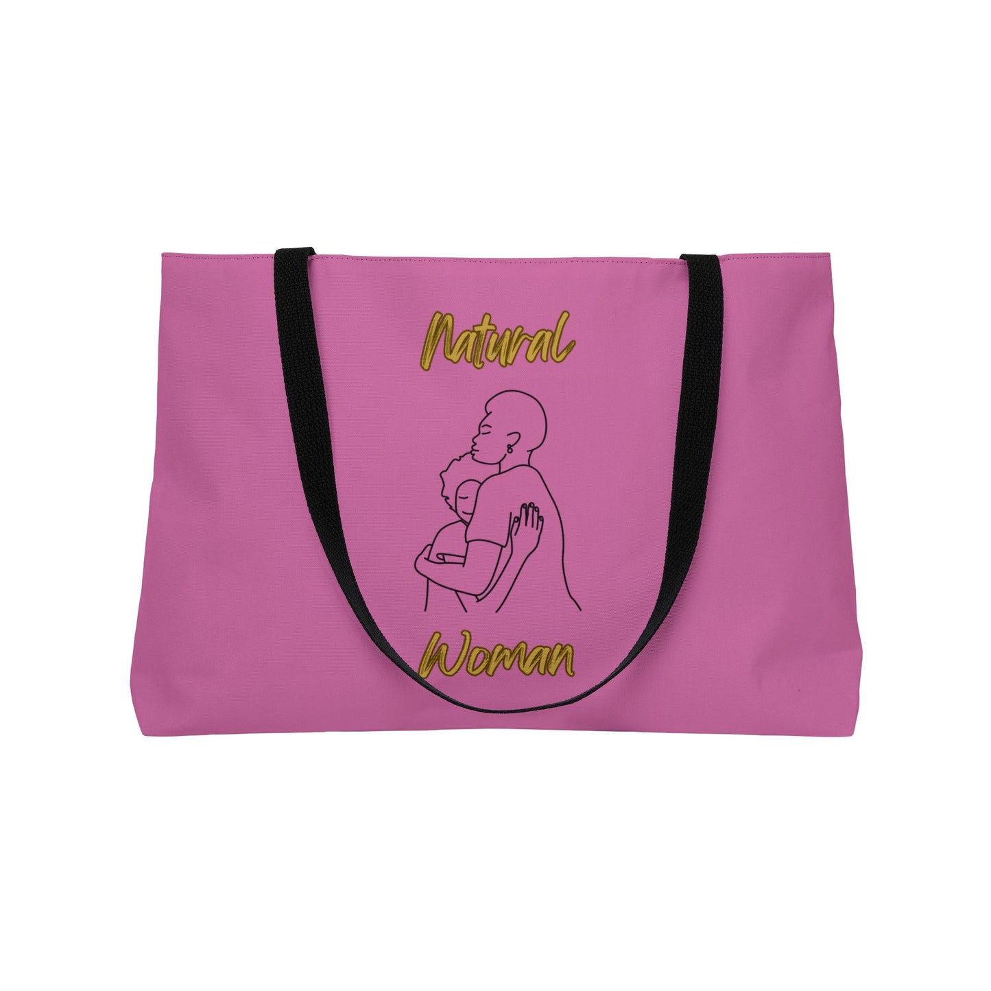Natural Woman Safe With Momma (BL) Weekender Tote Bag LIGHT PINK
