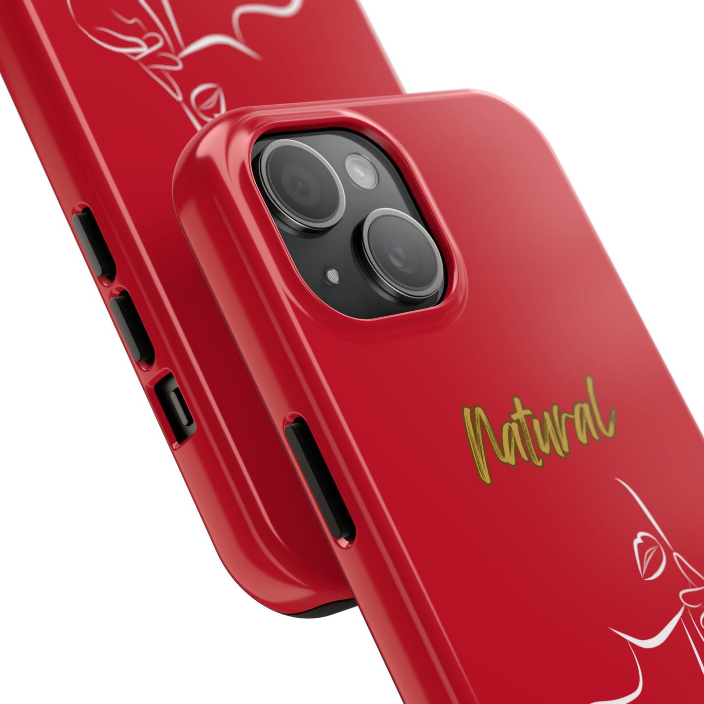 Natural Woman Chin Up (WL)Tough Phone Cases DARK RED