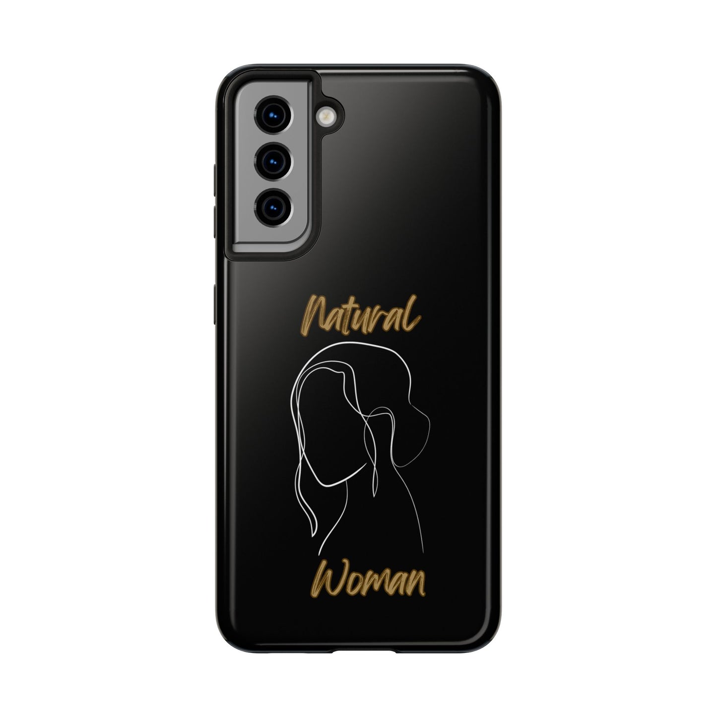 Natural Woman Hanging Hair (WL) Tough Phone Cases BLACK