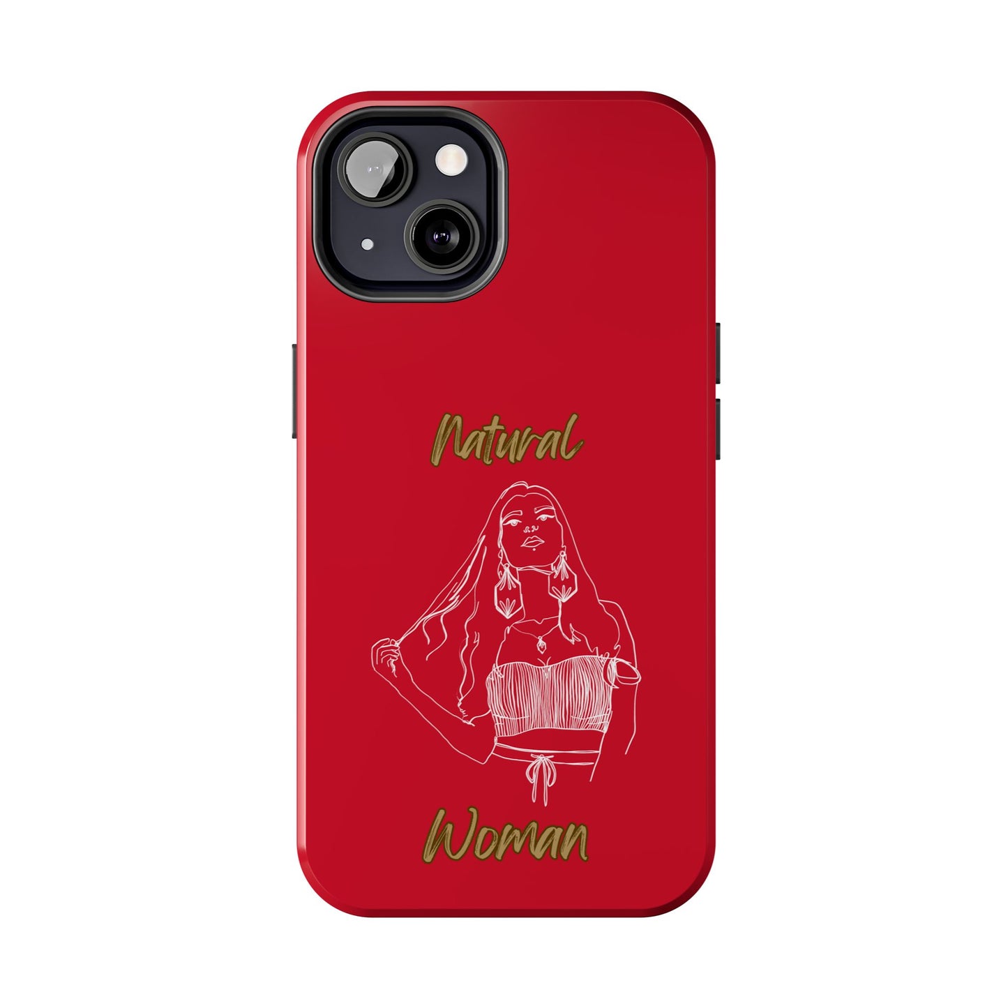 Natural Woman Thinking (WL)Tough Phone Cases DARK RED