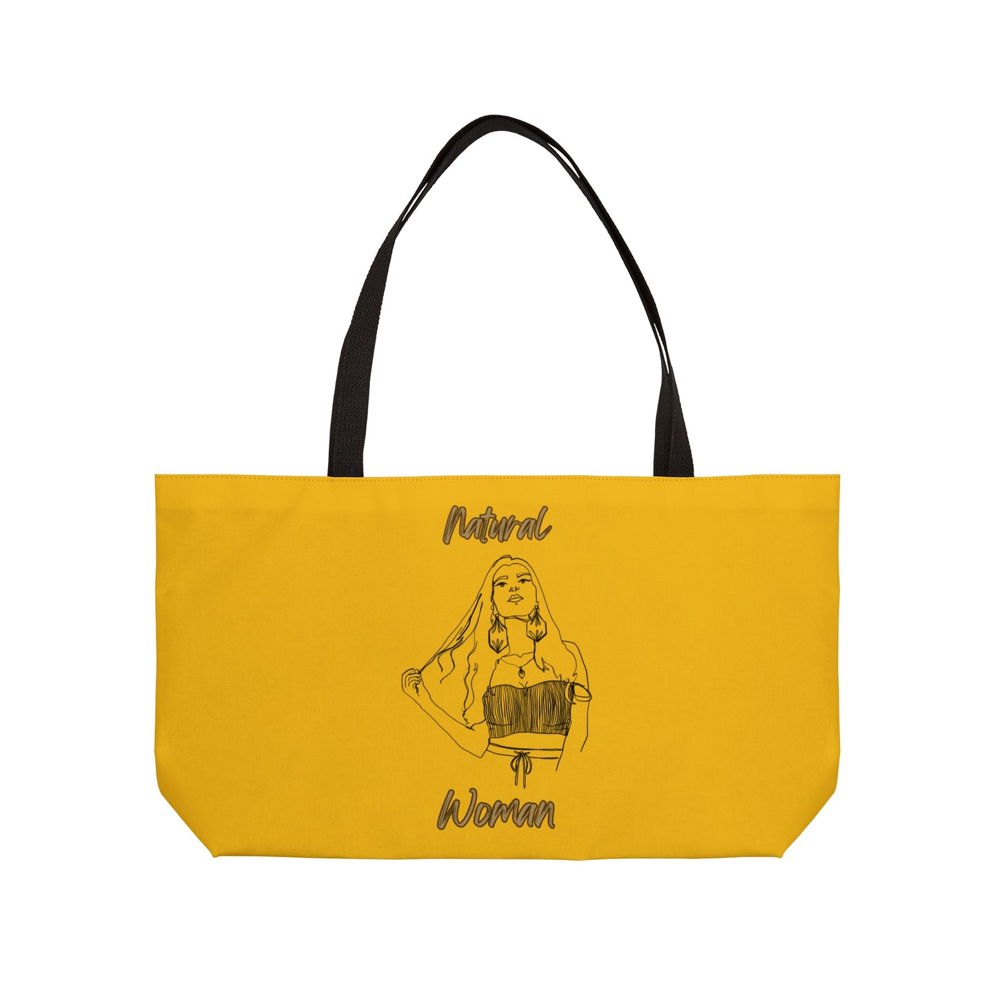 Natural Woman Thinking (BL) Weekender Tote Bag YELLOW