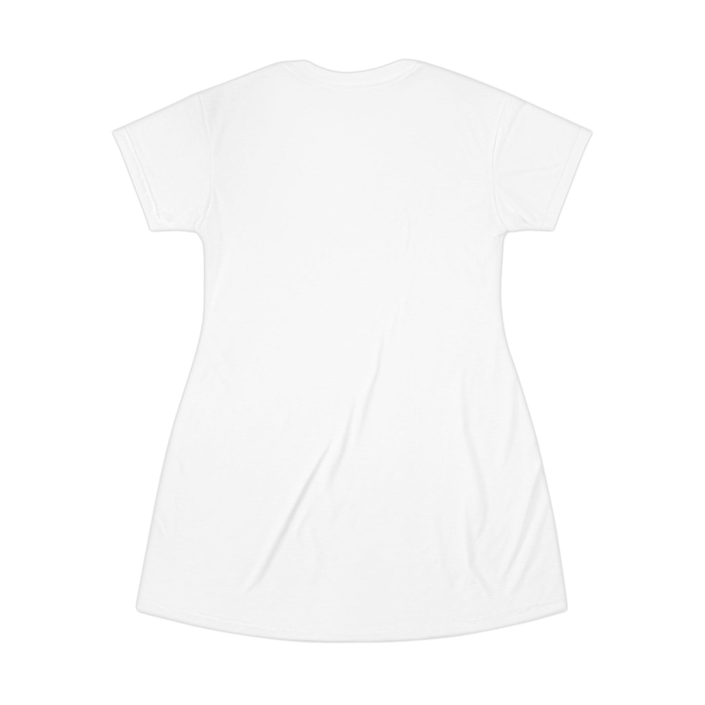 Strong Momma T-Shirt Dress (AOP/BL) White