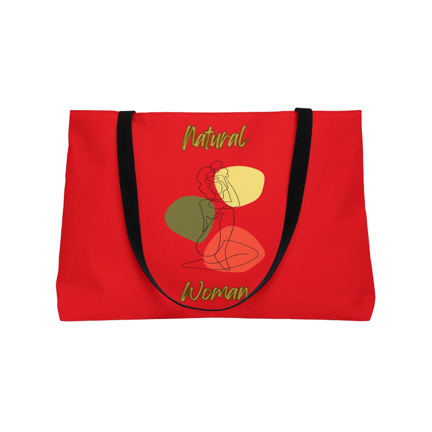 Natural Woman Colorful Pose (BL) Weekender Tote Bag RED
